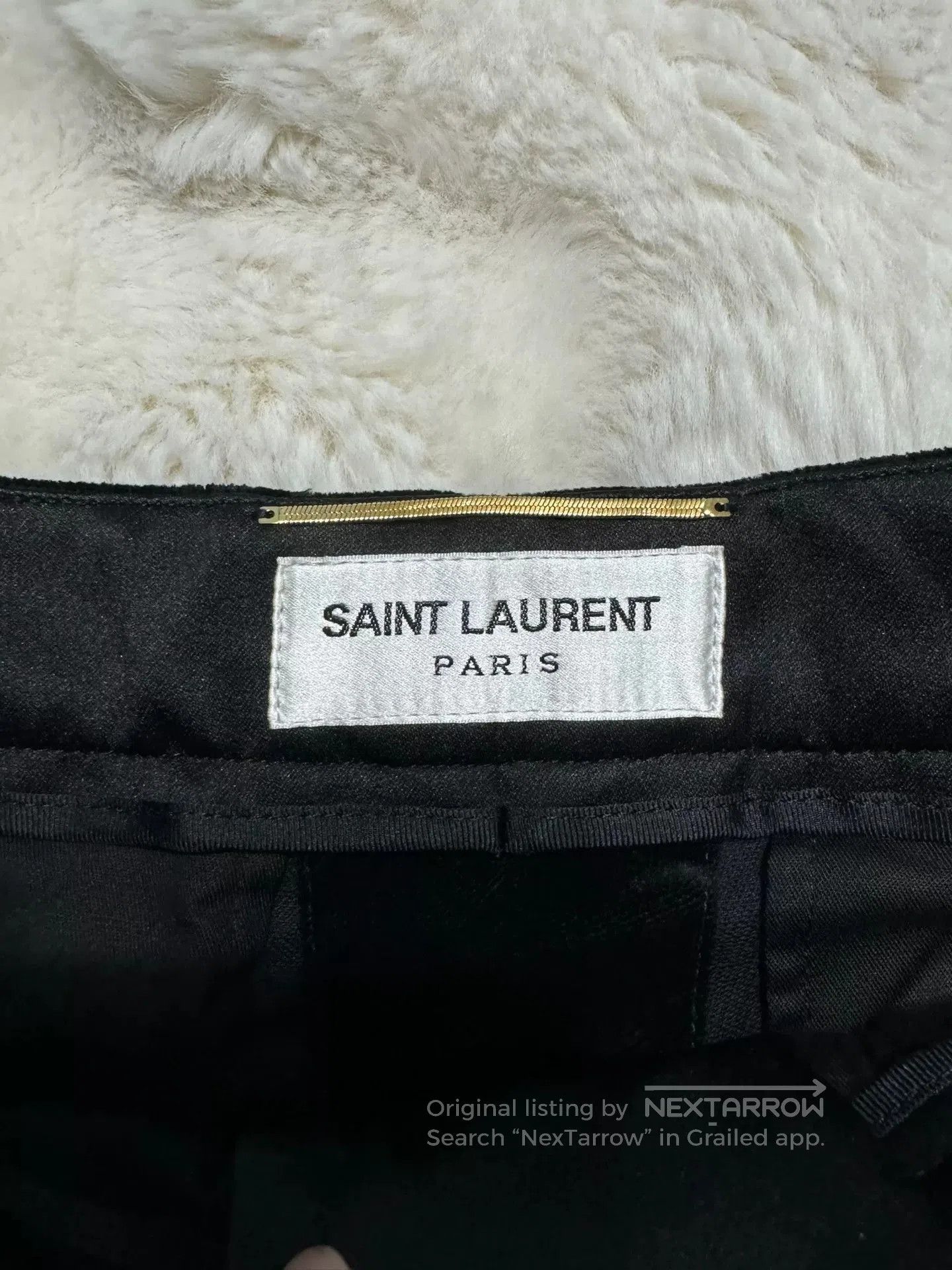 Saint Laurent Paris Saint Laurent Women's Velvet Trousers. Size 35" - 4 Thumbnail