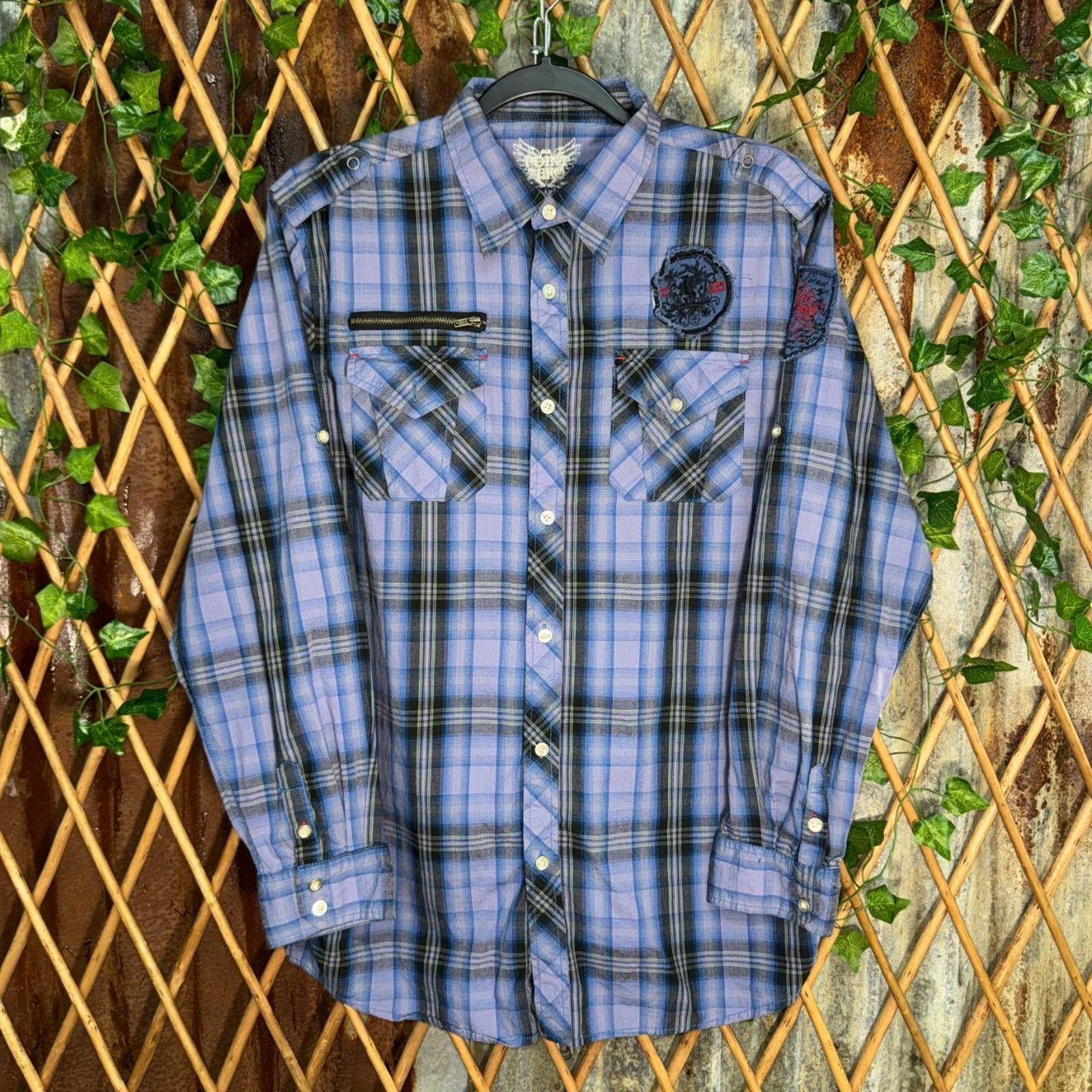 Point Zero Vintage y2k point zero grunge raw 2000s plaid flannel shirt Size US XL / EU 56 / 4 - 1 Thumbnail