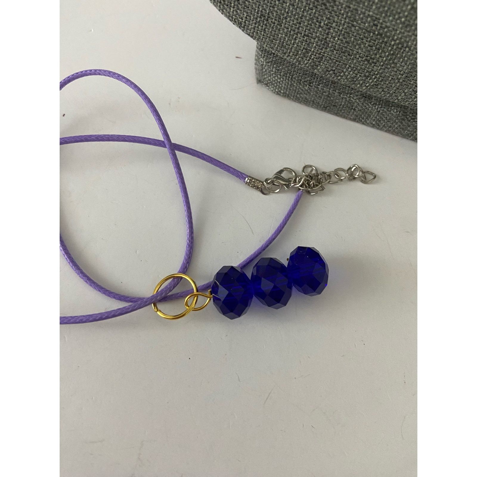 Handmade Blue glass pendant necklace Size ONE SIZE - 2 Thumbnail