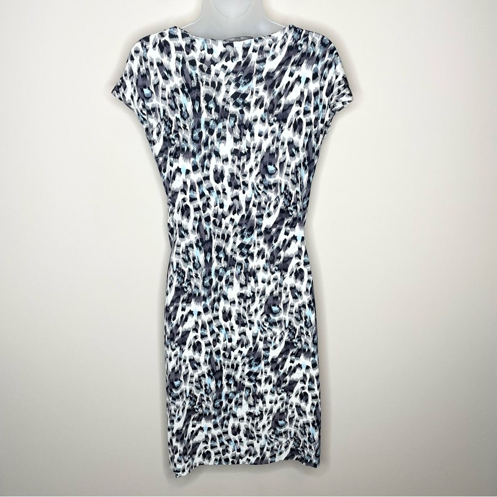 Hugo Boss Hugo Boss white, black & white abstract print jersey dress Size S / US 4 / IT 40 - 3 Thumbnail