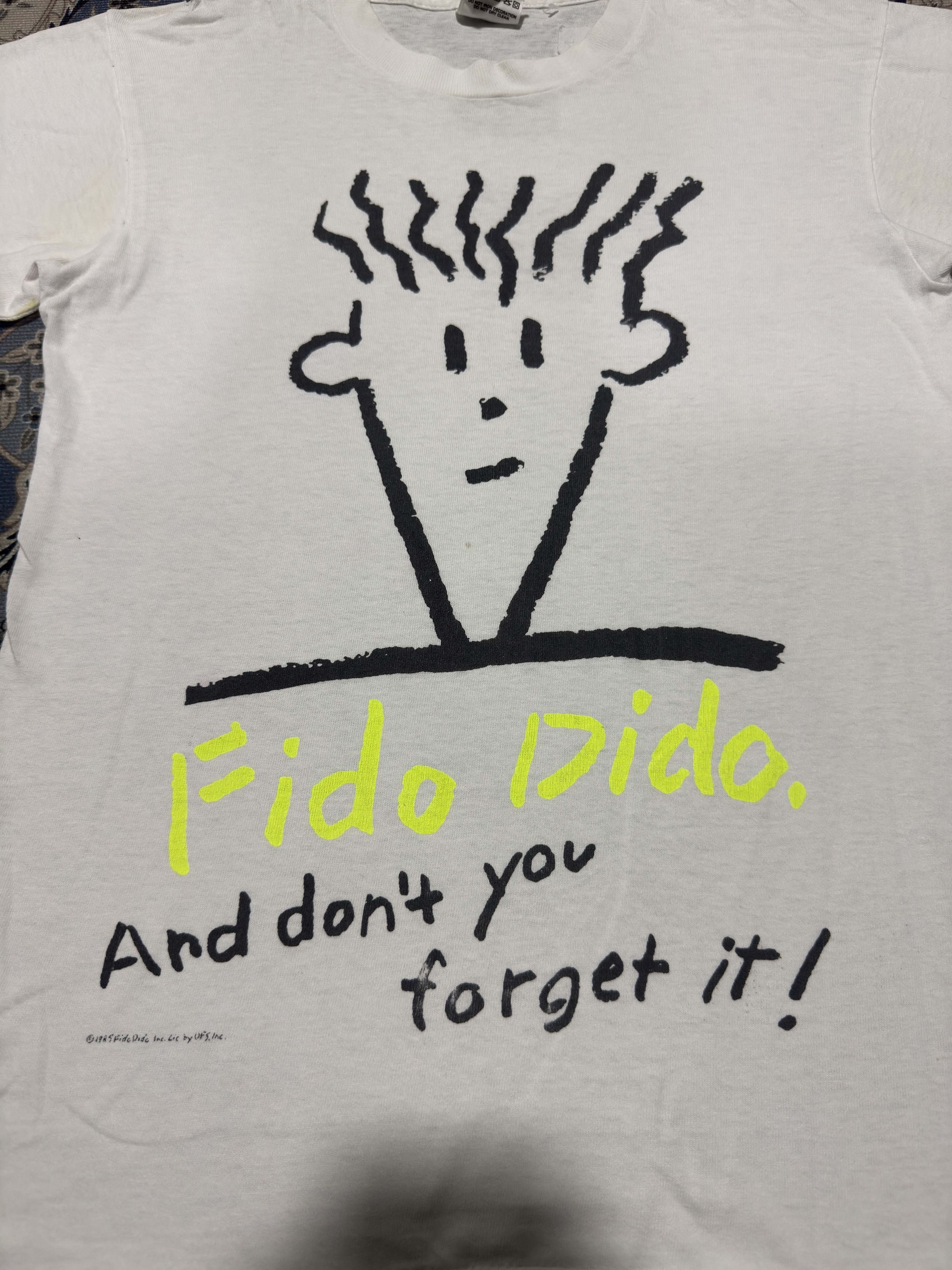 Vintage Vintage 80's Fido Dido Distressed T shirt Size US M / EU 48-50 / 2 - 2 Thumbnail