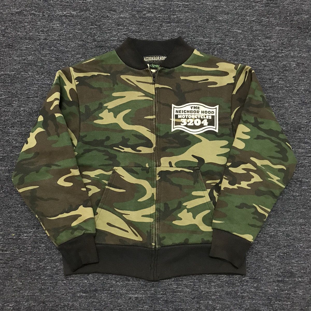 Image of Neighborhood x Vintage Neigborhood Motorcycle By Camber Camo Jacket, Men's (Size Small)