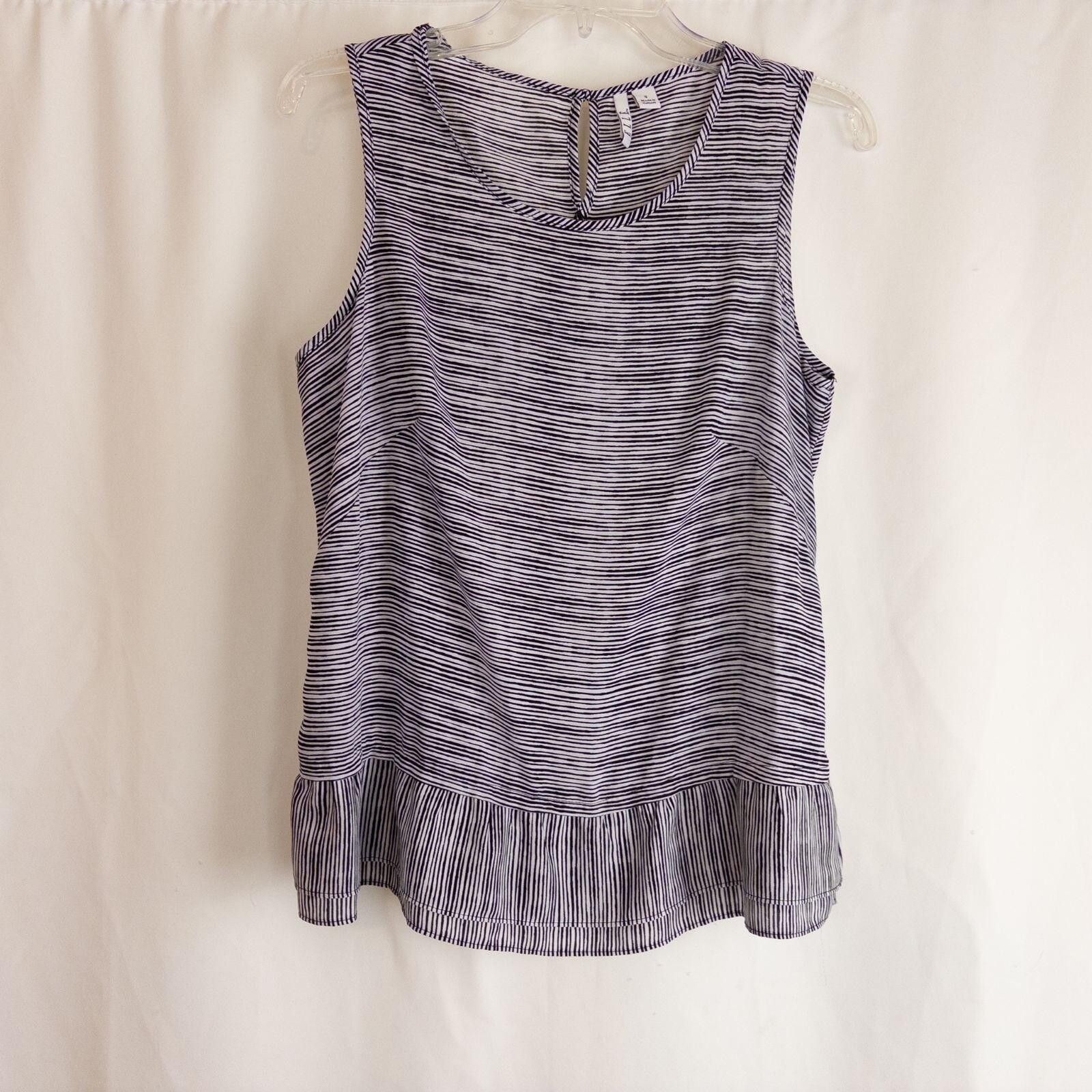 Ellesse Elle Black & White Striped Tank Womens Small Size S / US 4 / IT 40 - 3 Thumbnail