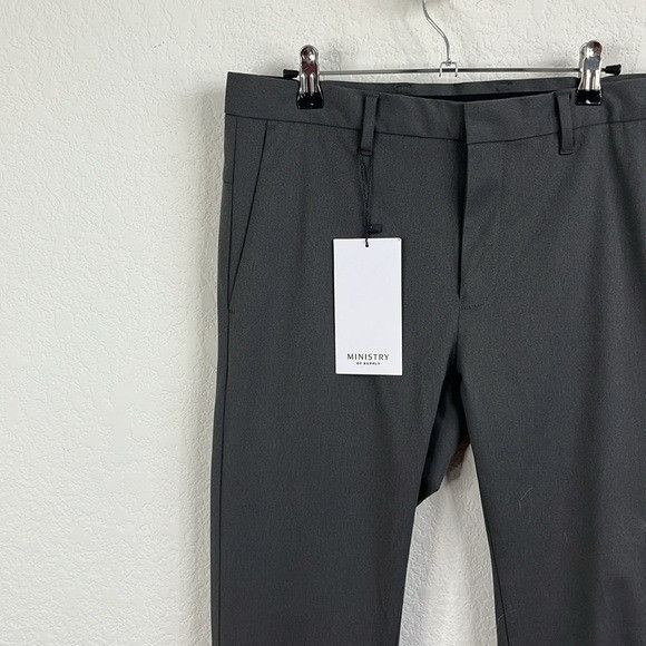 Ministry Of Supply Ministry of Supply Men's Kinetic Pant Slim Gray Flat Front Size US 32 / EU 48 - 2 Thumbnail