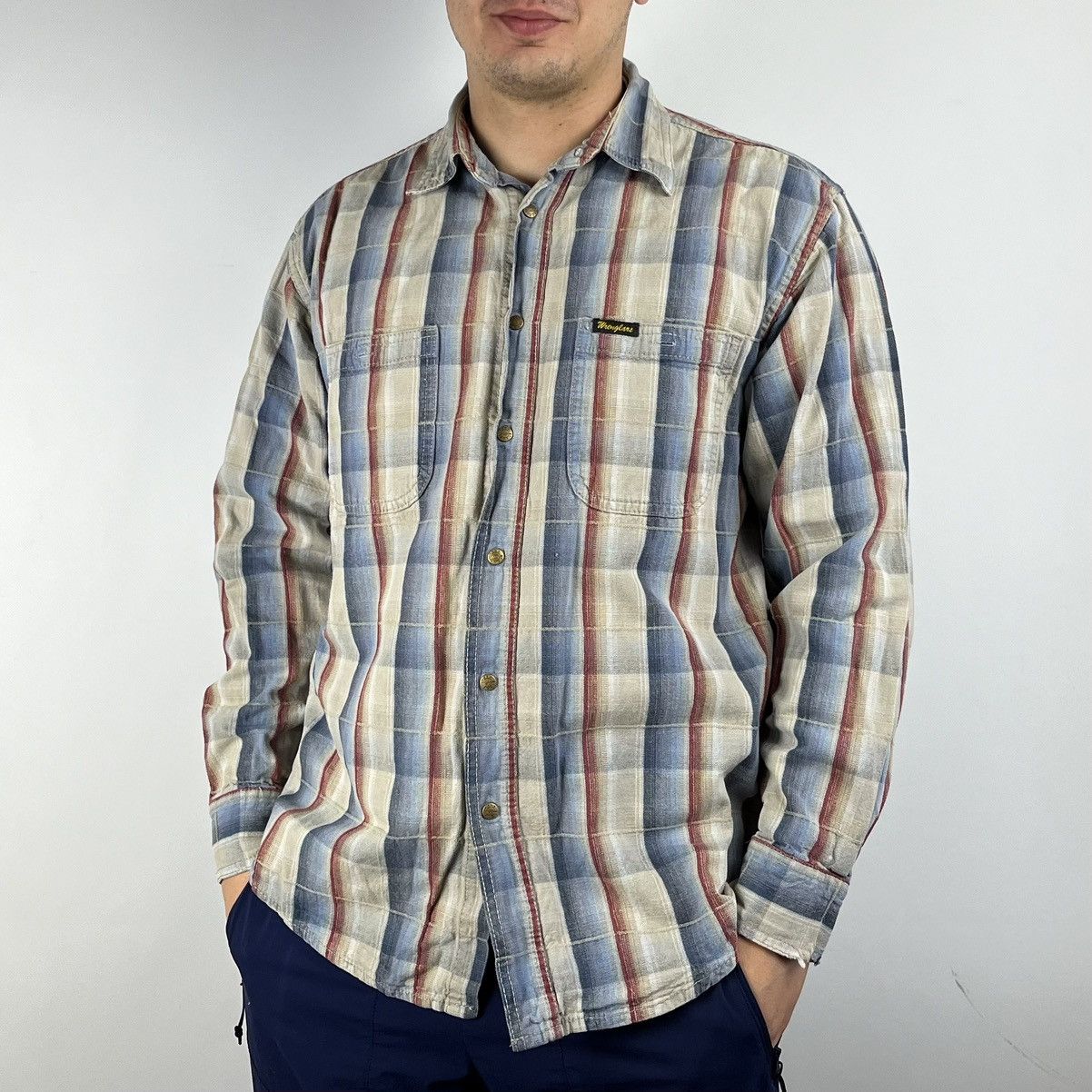 Wrangler Wrangler shirt western overshirt vintage size Large Size US L / EU 52-54 / 3 - 1 Thumbnail