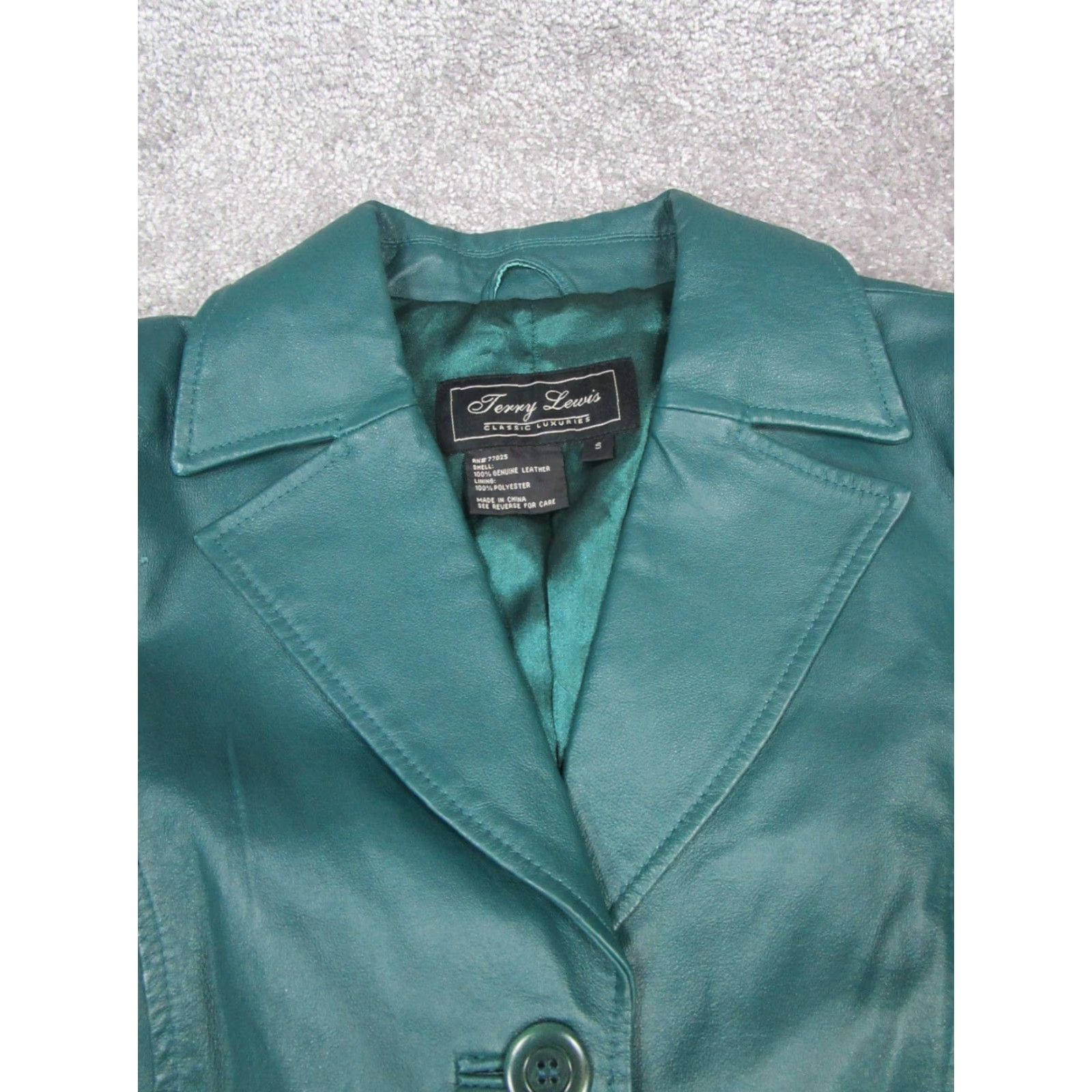 Vintage VINTAGE Jerry Lewis Jacket Small Green Leather y2k Matrix Womens Size S / US 4 / IT 40 - 2 Thumbnail