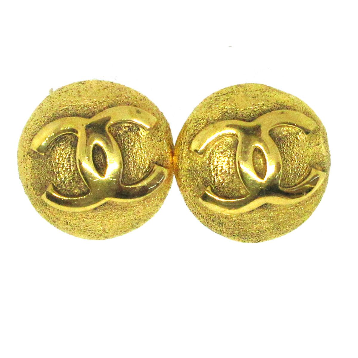 Chanel Chanel Vintage CC Round Clip-On Metal Size ONE SIZE - 1 Thumbnail