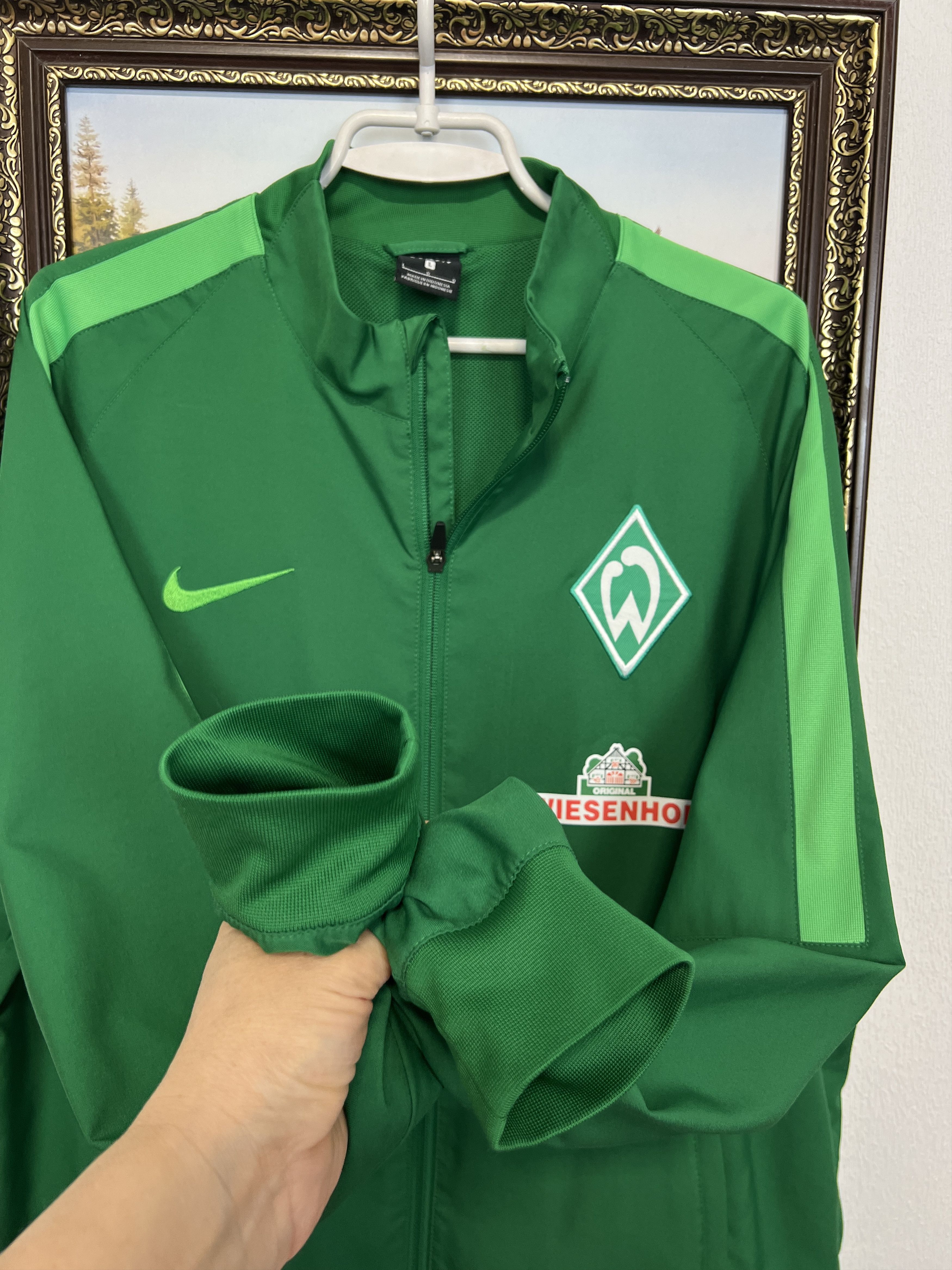Nike Werder Bremen Football Jacket Soccer Track Top Zip Rare Hype Size US L / EU 52-54 / 3 - 7 Thumbnail