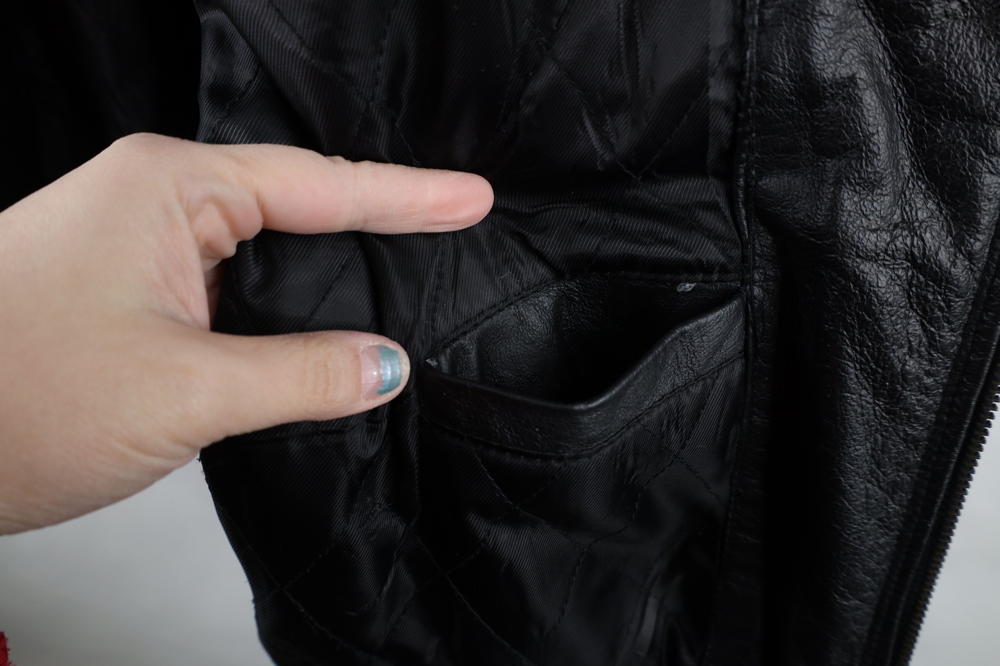 Vintage Vintage 90s Streetwear Leather Full Zip Bomber Jacket Black Size US L / EU 52-54 / 3 - 8 Thumbnail
