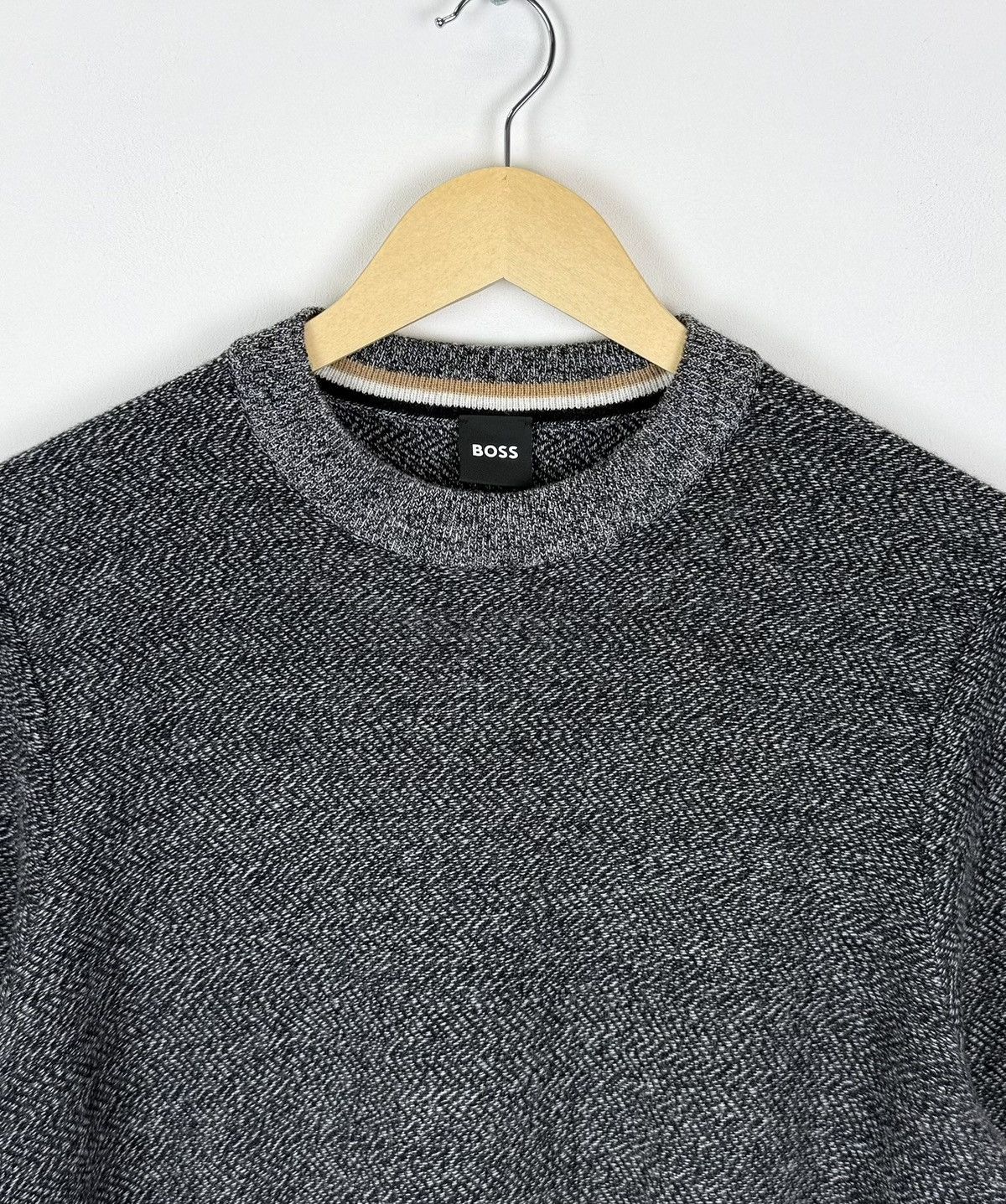 Hugo Boss Hugo Boss Wool Crew Neck Jumper Sweater Gray Long Sleeve Top Size US M / EU 48-50 / 2 - 2 Thumbnail