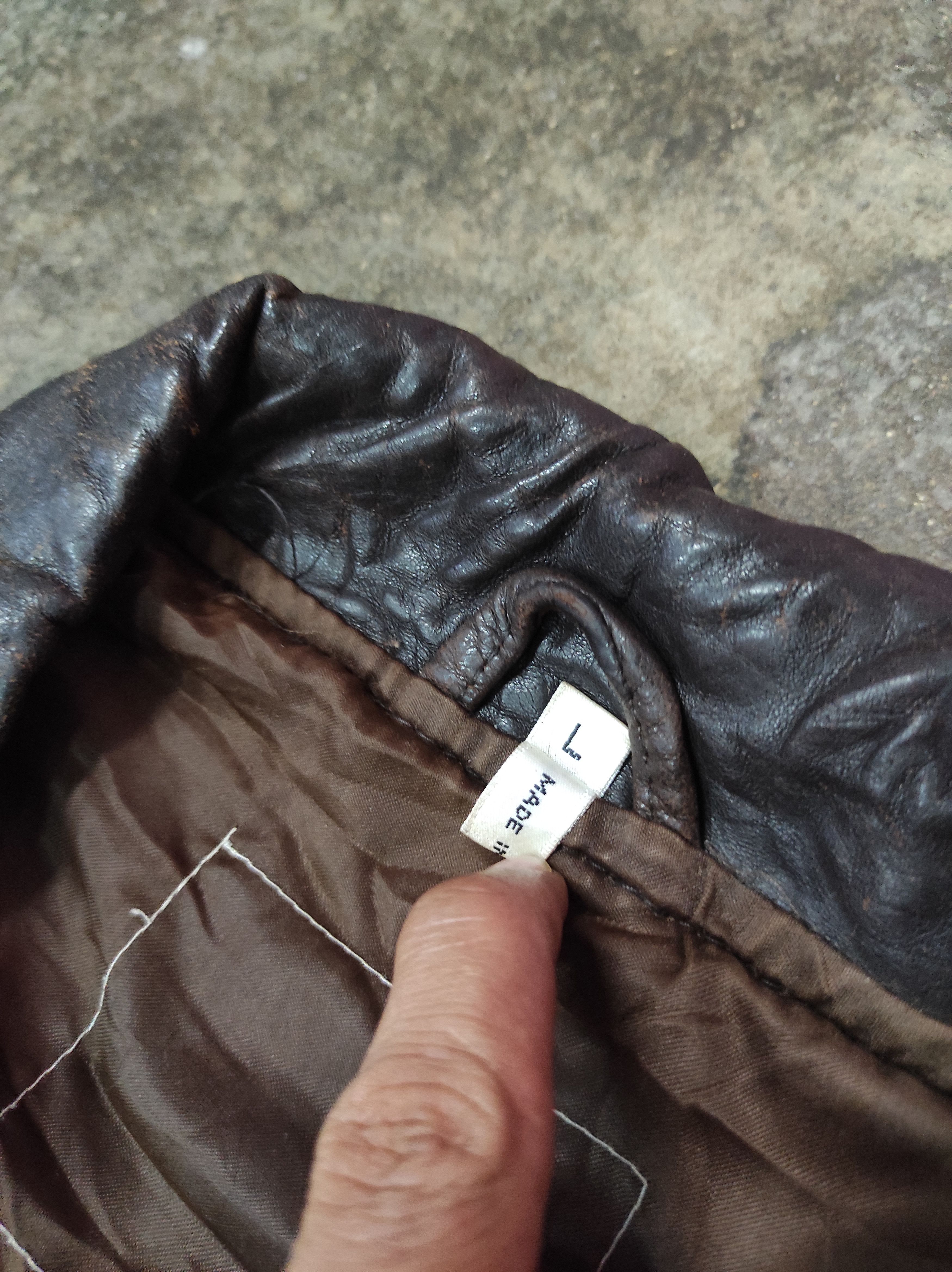 Genuine Leather RARE VTG EMBROIDERY WOOL LEATHER JACKET DISTRESSED Size US L / EU 52-54 / 3 - 10 Thumbnail