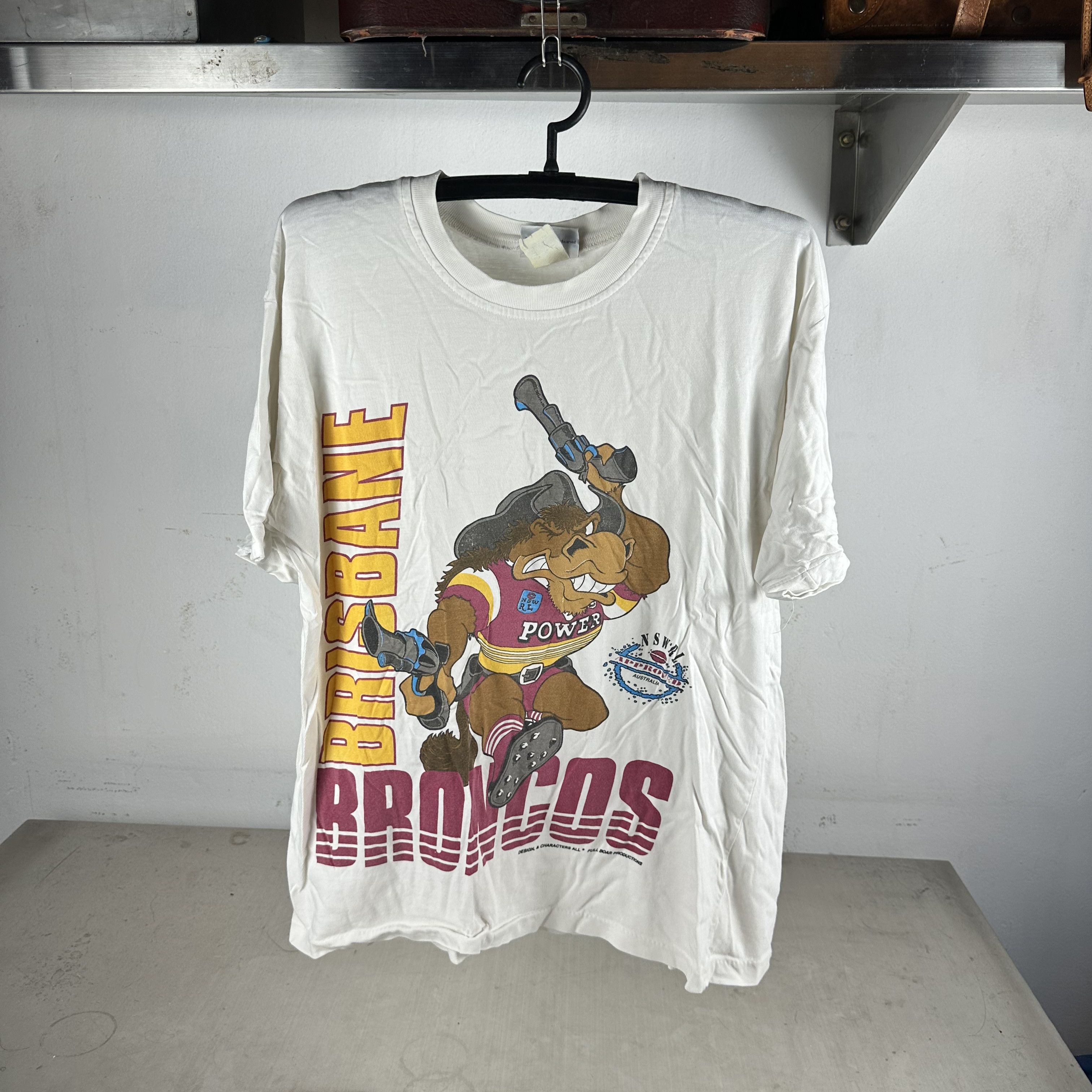 Vintage 90s Brisbane Broncos National Rugby League NRL T-shirt Size US L / EU 52-54 / 3 - 1 Thumbnail