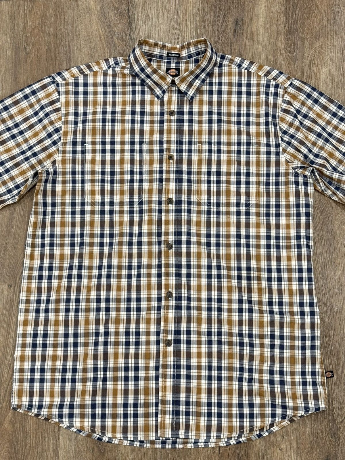 Dickies Dickies Plaid Print Fit Flex S/S Button Down Work Shirt Size US M / EU 48-50 / 2 - 2 Thumbnail