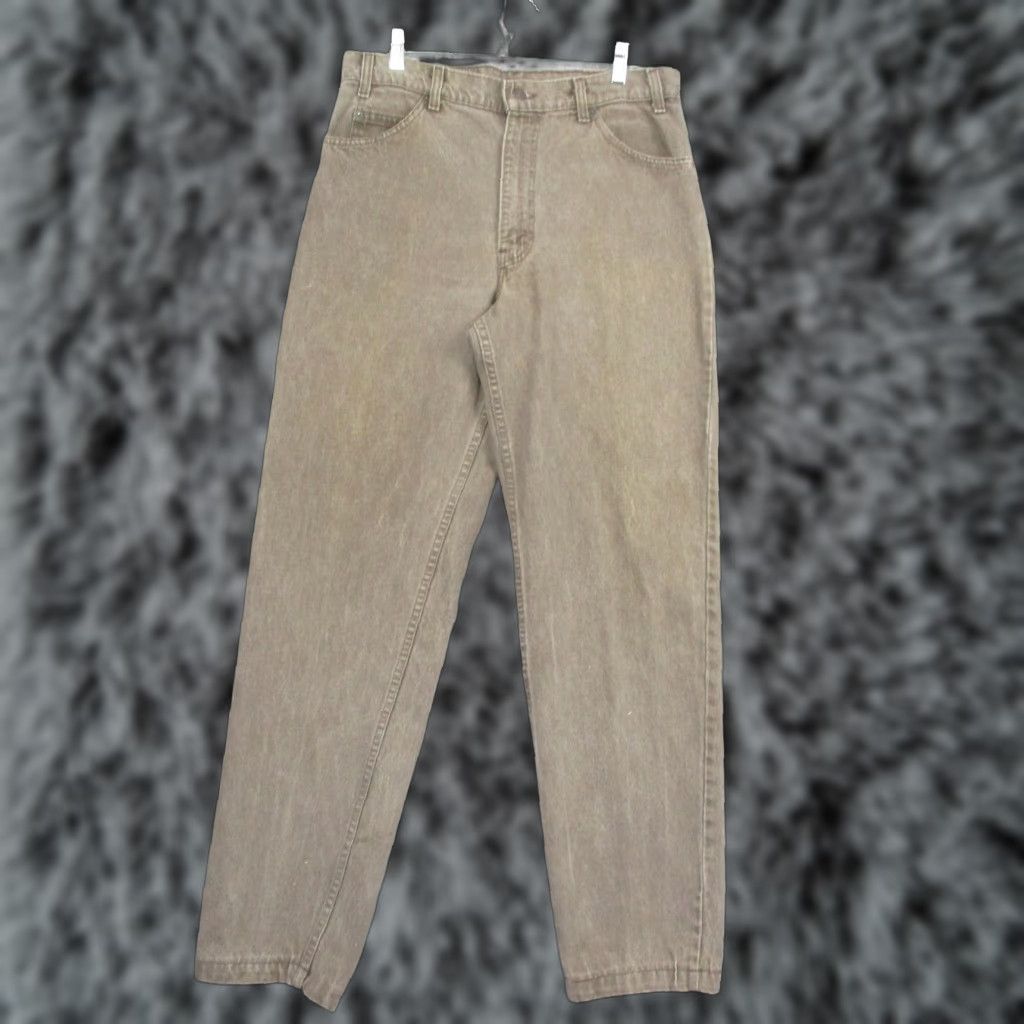 Levi's VINTAGE Levi's 550 Jeans Mens 34x32 Brown Denim Relaxed Tapered Made USA 90s Size US 34 / EU 50 - 1 Thumbnail