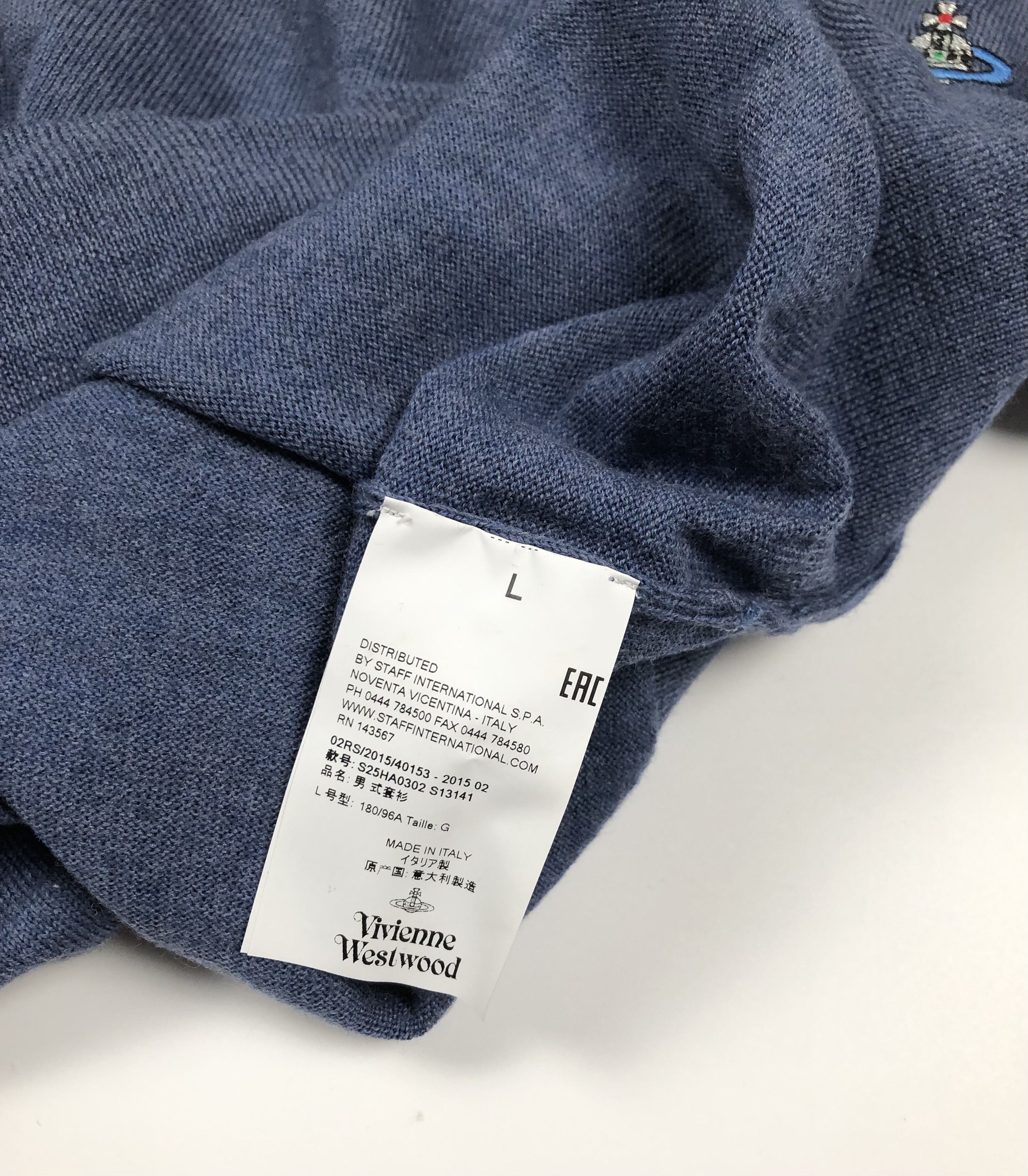 Vivienne Westwood Vivienne Westwood V-Neck Wool Jumper Size US L / EU 52-54 / 3 - 5 Thumbnail
