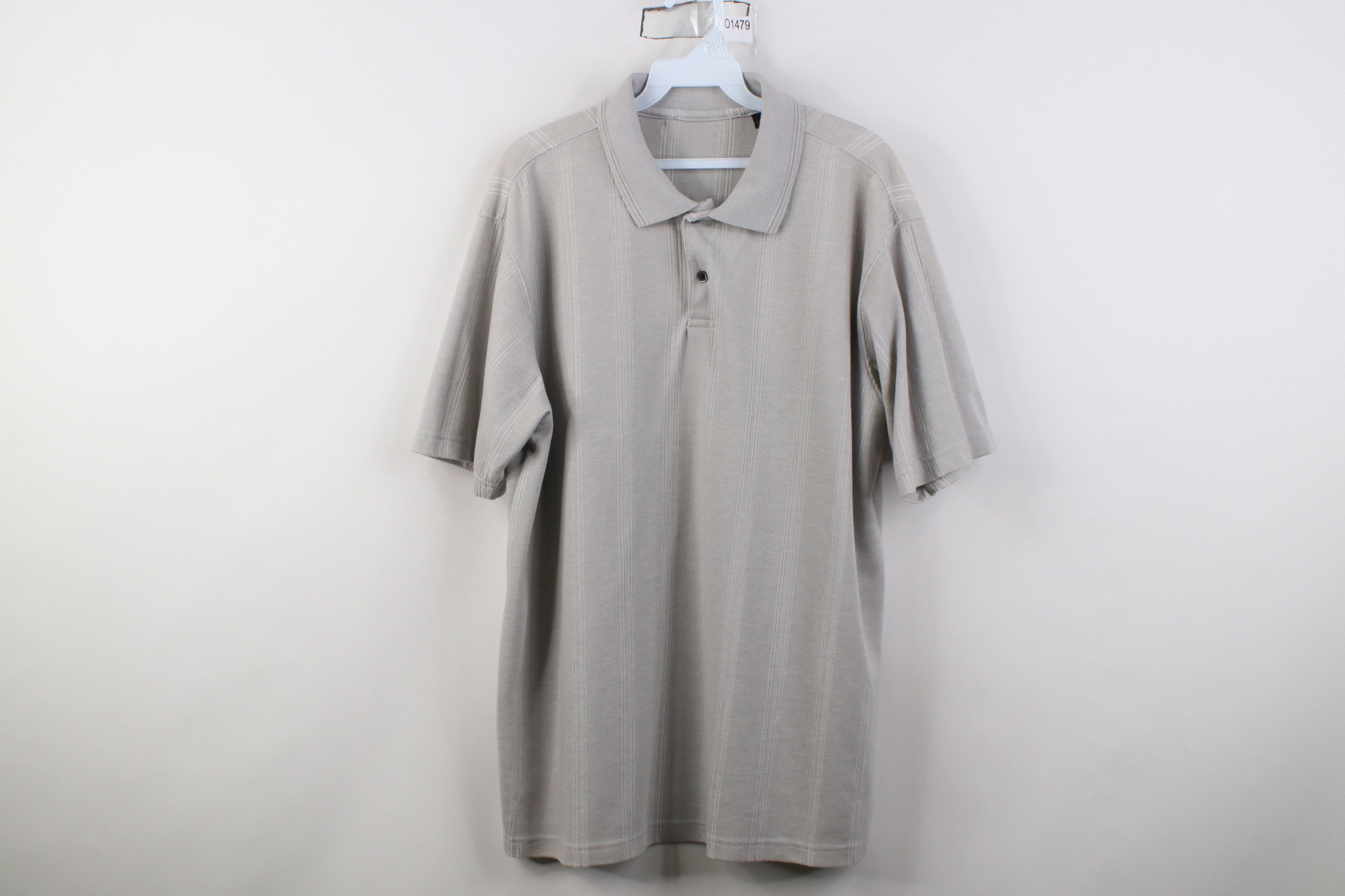 Vintage Vintage 90s Streetwear Knit Collared Golf Polo Shirt Gray Size US L / EU 52-54 / 3 - 1 Thumbnail