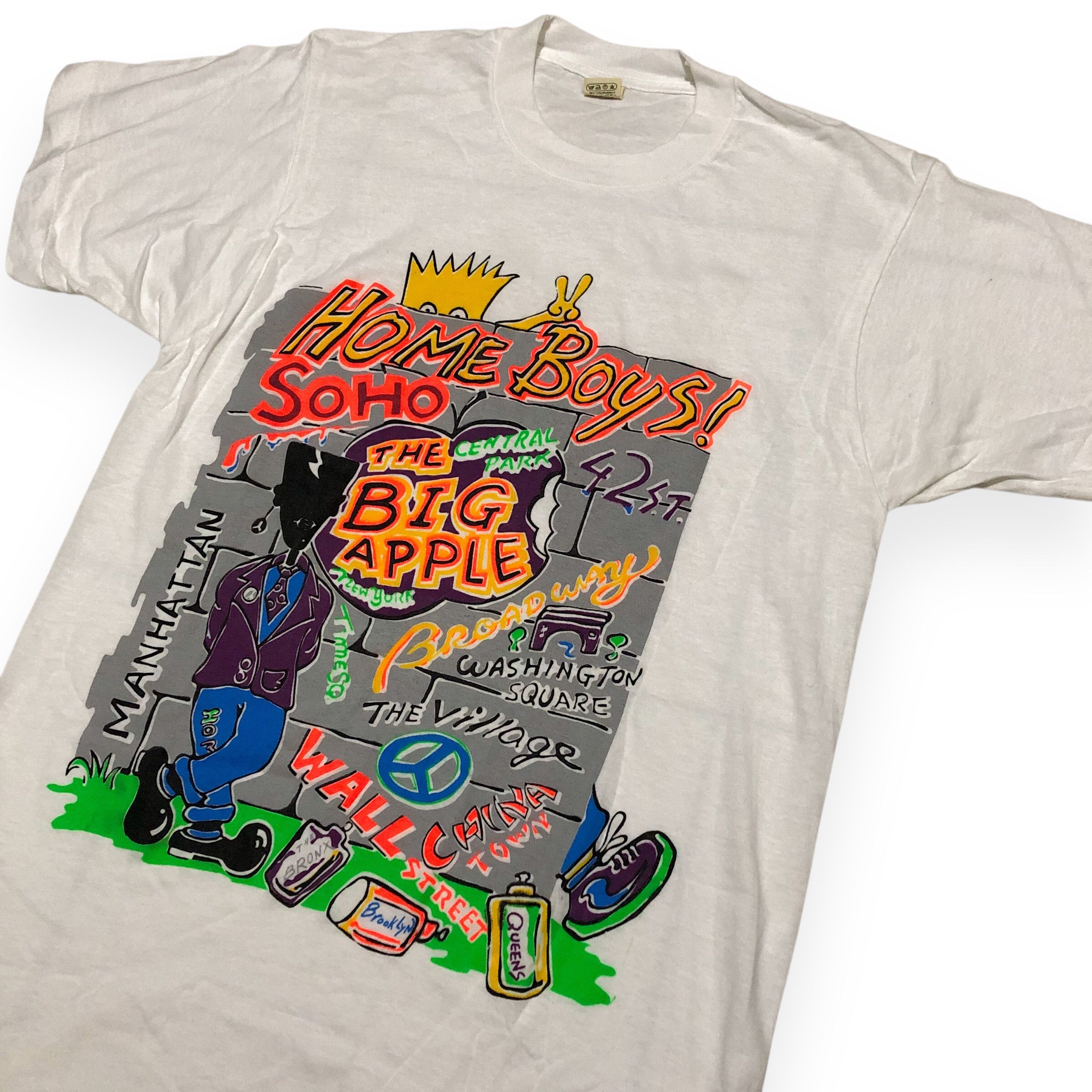 Vintage Archive Vintage 90s HOME BOYS! NYC T-Shirt Soho Big Apple Size US M / EU 48-50 / 2 - 2 Thumbnail