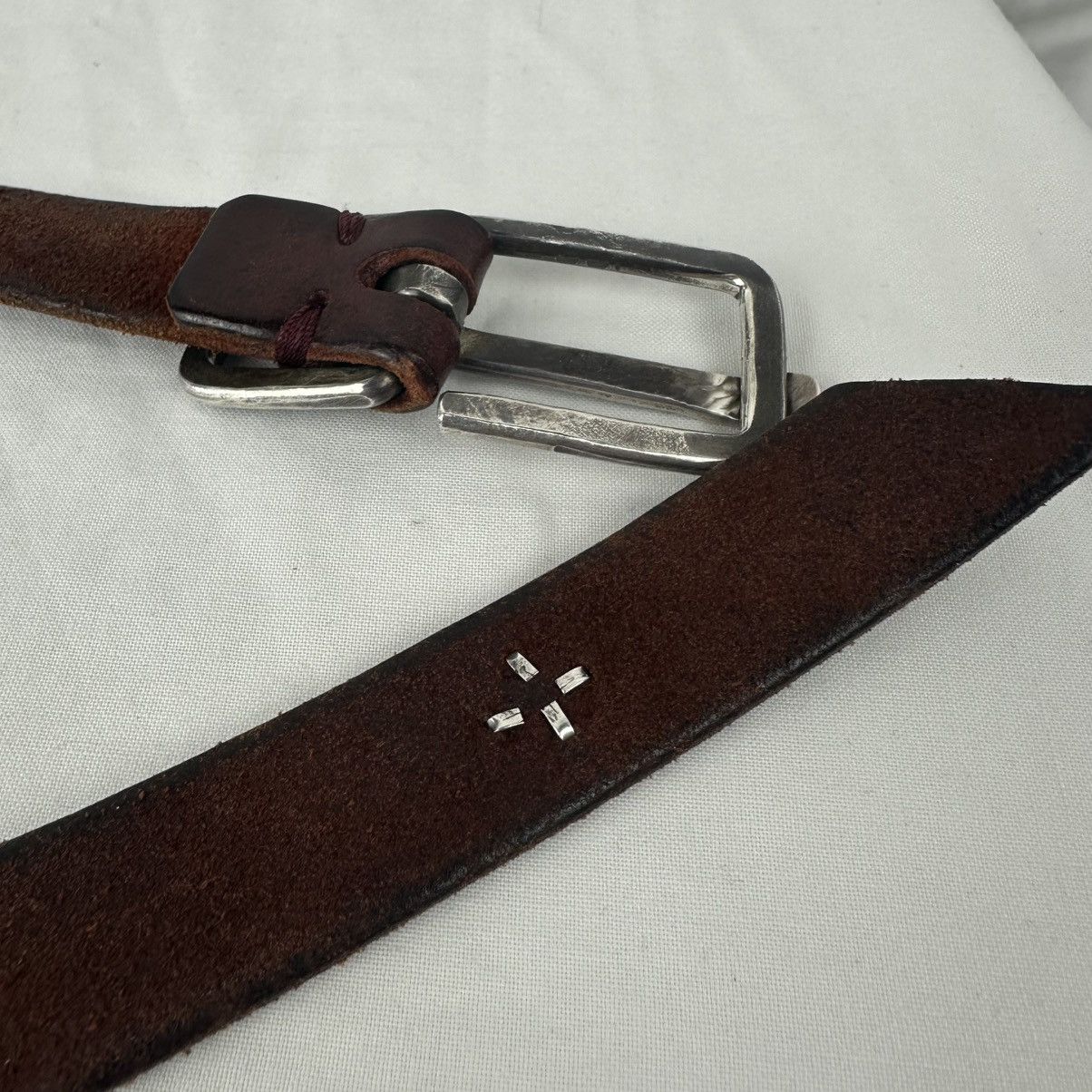Ma+ MA+ Maurizio Amadei Long Leather Belt Cross Size ONE SIZE - 10 Thumbnail