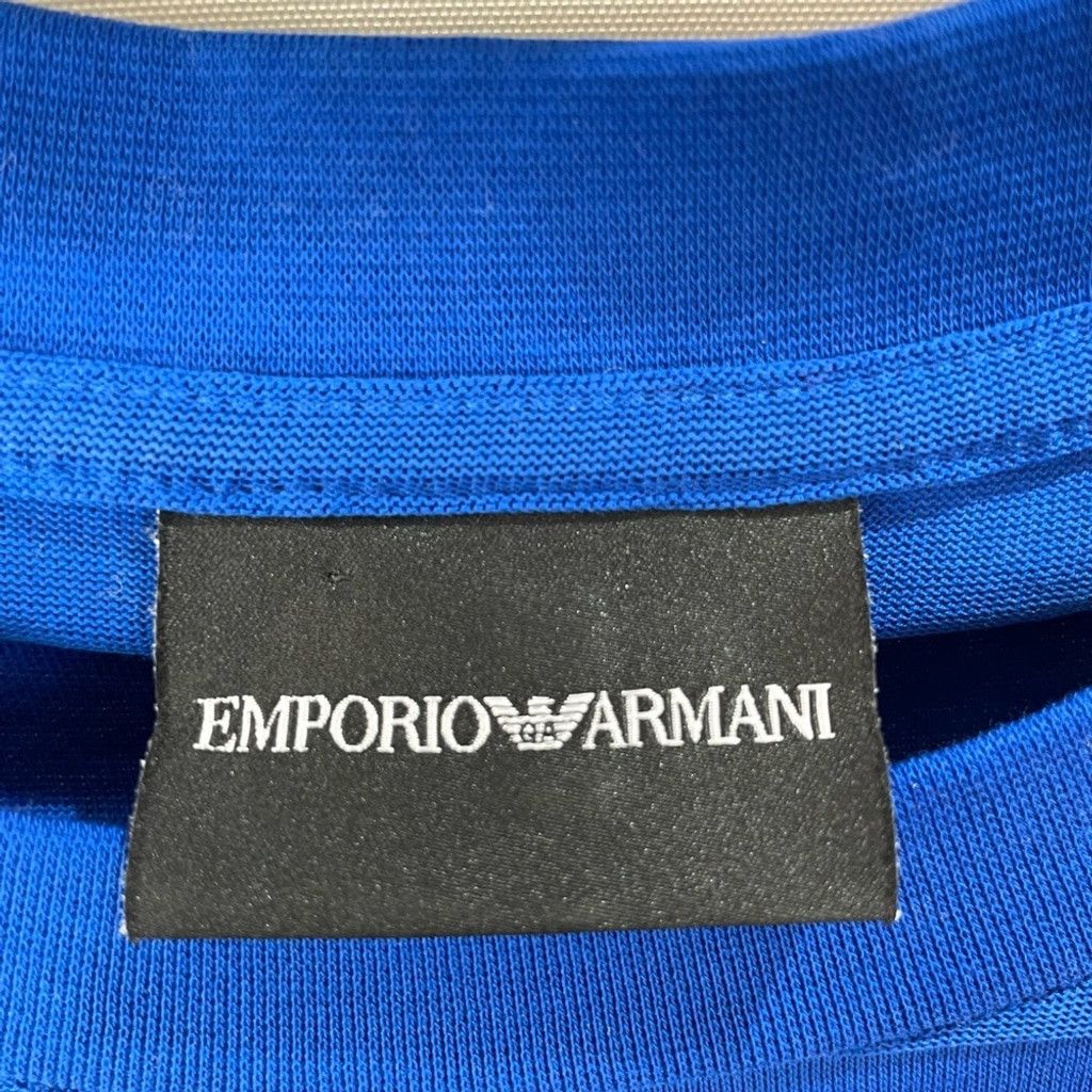 Emporio Armani EMPORIO ARMANI Blue Horizontal Tonal Stripe T-Shirt Size M Size US M / EU 48-50 / 2 - 6 Thumbnail