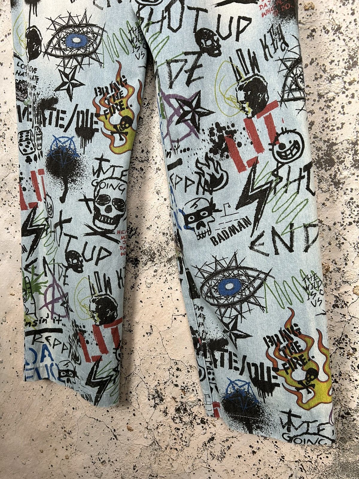 Jaded London Jaded London Skate Fit Denim Pants Sketchbook Hype Y2K 90s Size US 36 / EU 52 - 8 Thumbnail