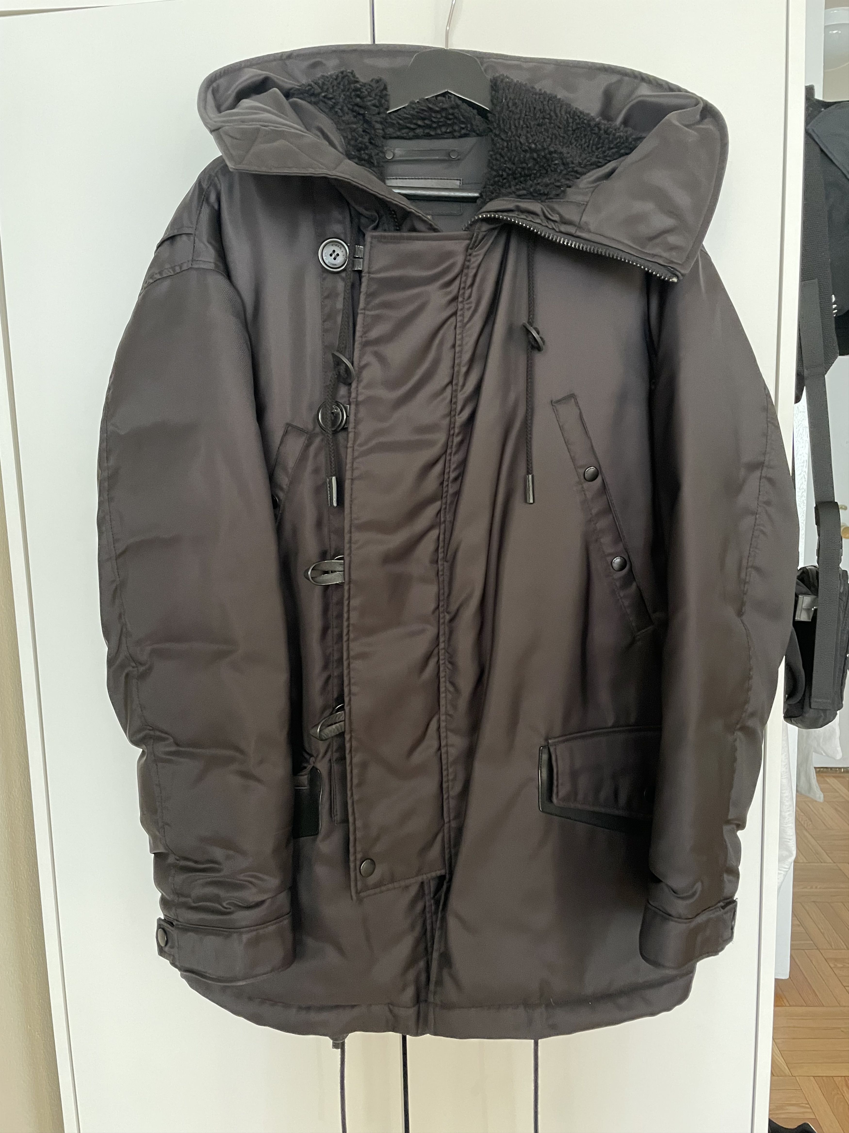 image of Coach Black Down Parka, Men's (Size Medium)