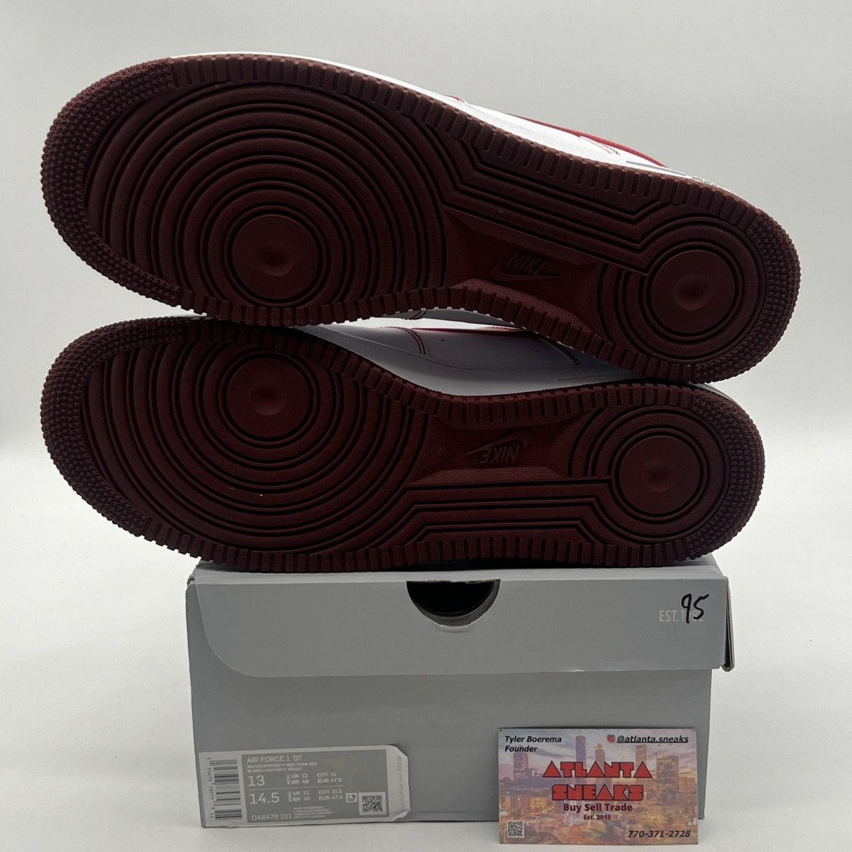 Air Force 1 white university red