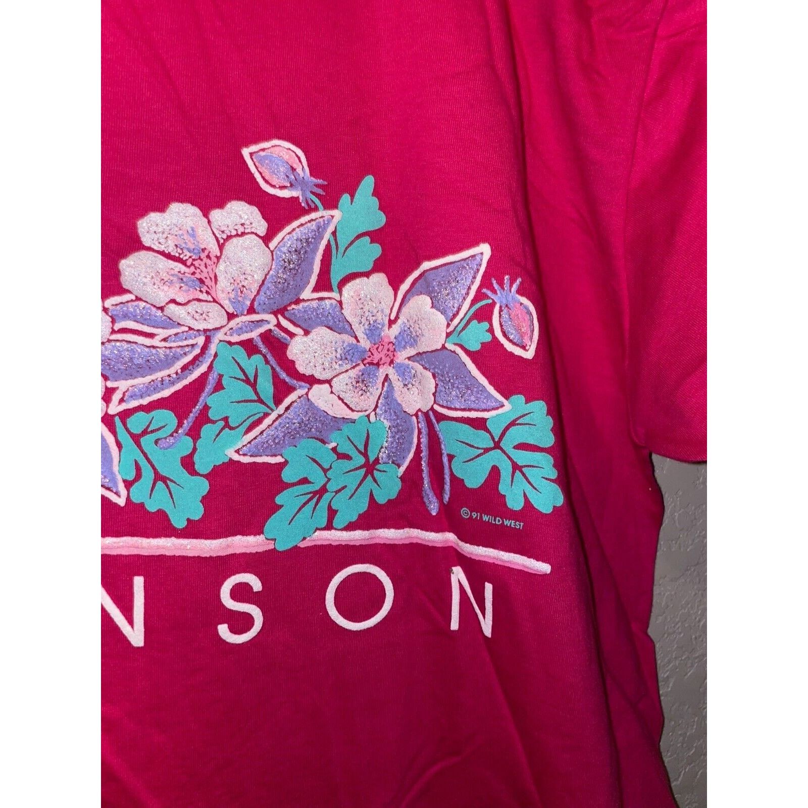 Jerzees 90s Vintage Branson Hummingbird Flower Pink Shirt VTG Large Size US L / EU 52-54 / 3 - 6 Thumbnail