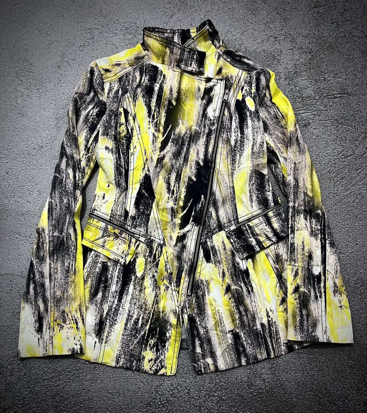 Japanese Brand Japanese Joinus Asymmetrical Abrstract Printed Jacket Size US M / EU 48-50 / 2 - 1 Thumbnail