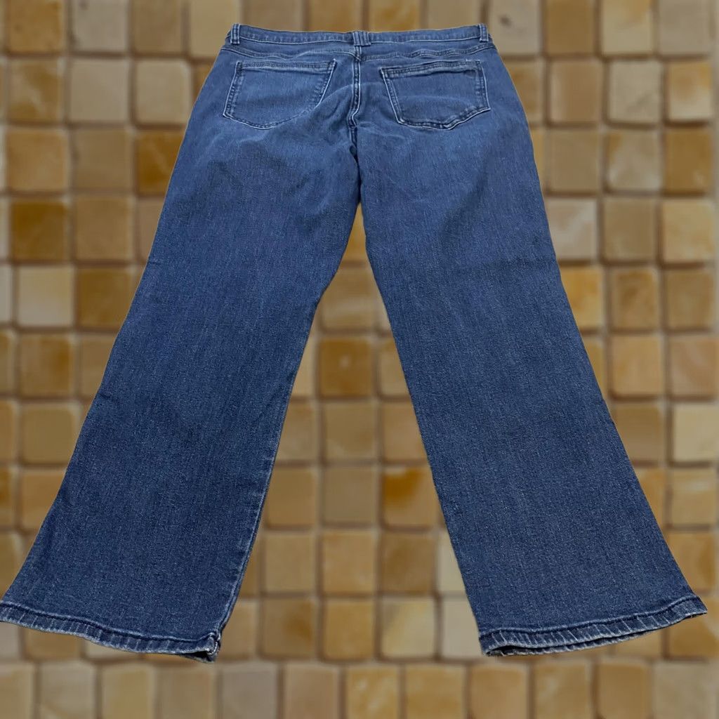 Vintage KÜHL Straight Jeans Womens 12 Blue Med Wash High Rise Regular Stretch Denim - Pre-Owned Vintage Size 34" / US 12 / IT 48 - 1 Thumbnail