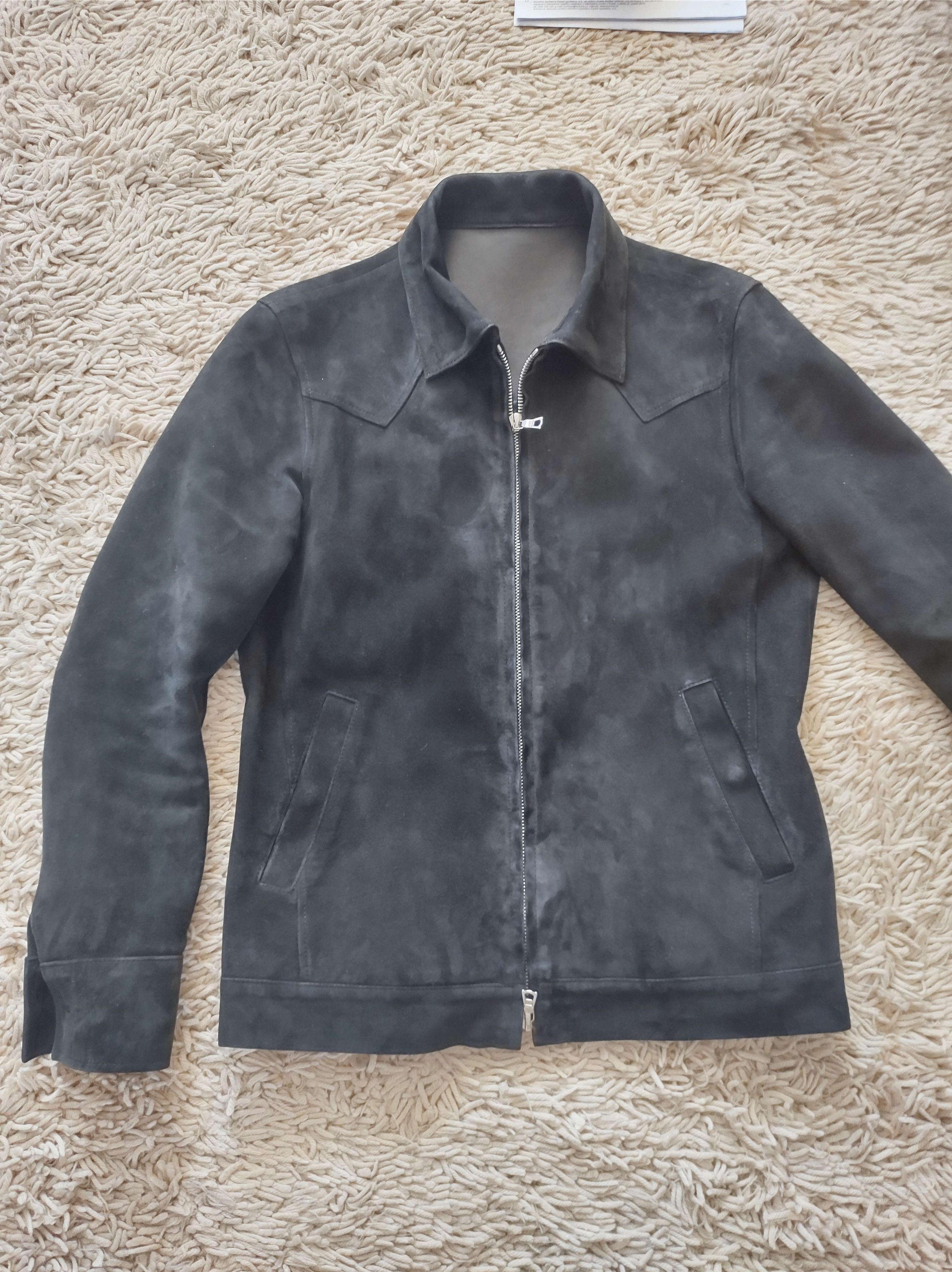 image of Archival Clothing x Isamu Katayama Backlash Backlash Suede Leather Jacket 1806-02 in Black (Size Me