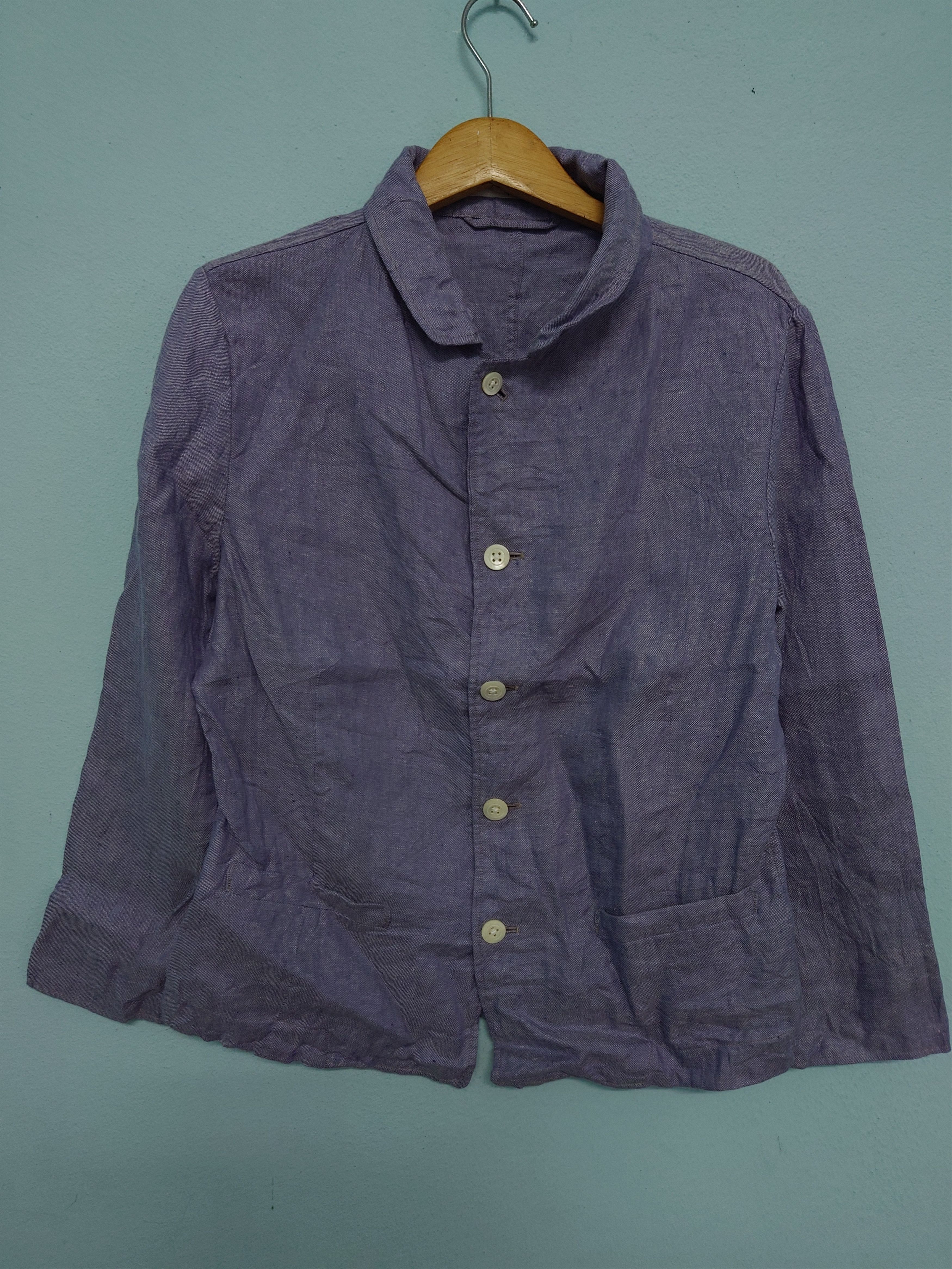 45rpm Archival 45rpm Japan 100% Linen Chore Jacket / Work Coat Size M / US 6-8 / IT 42-44 - 1 Thumbnail