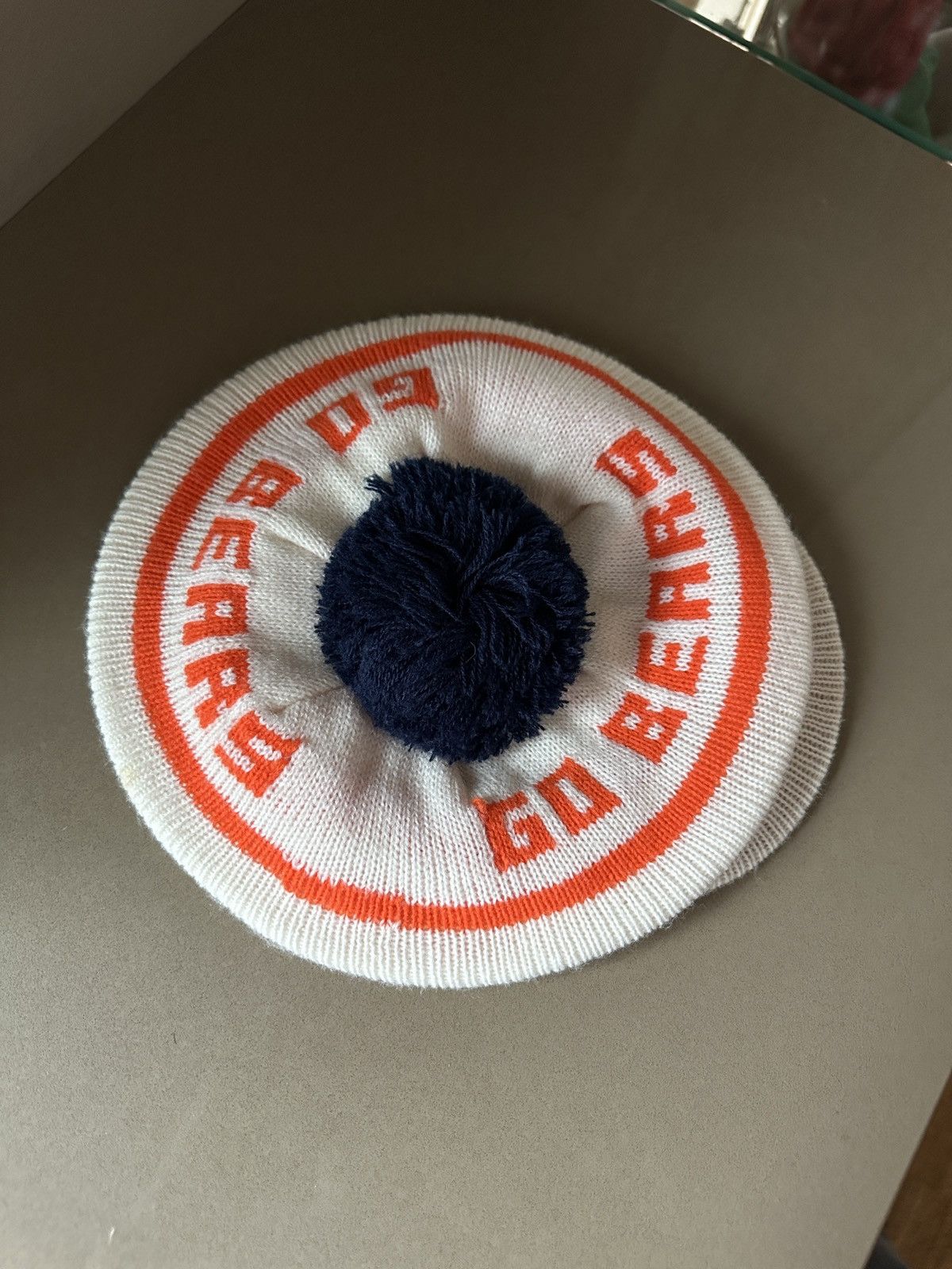 Vintage Vintage 80s Chicago Bears Beret Pom Beanie Size ONE SIZE - 2 Thumbnail
