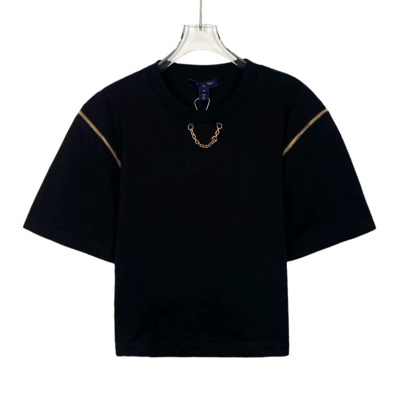 Louis Vuitton Louis Vuitton 23 black presbyopic zip paneled crew neck sh Size M / US 6-8 / IT 42-44 - 1 Thumbnail
