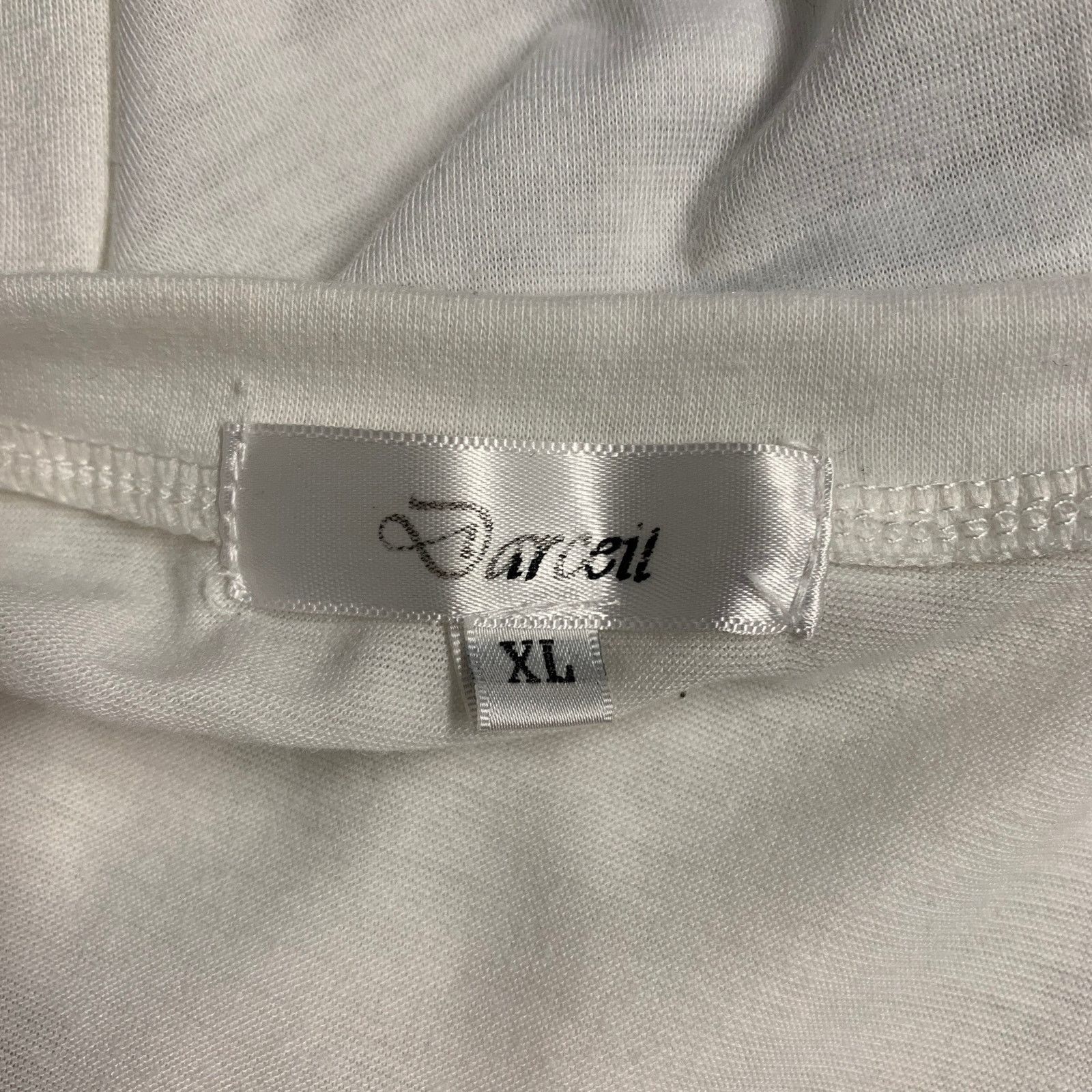 Other DARCEIL XL White Black Cotton Polyester Sleeveless T-Shirt Size XL / US 12-14 / IT 48-50 - 5 Thumbnail