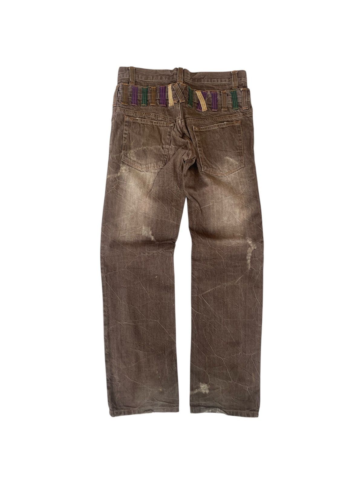 If Six Was Nine Double Waist Nylaus Archival Mud-Wash Multi-Loop Denim Size US 30 / EU 46 - 7 Thumbnail