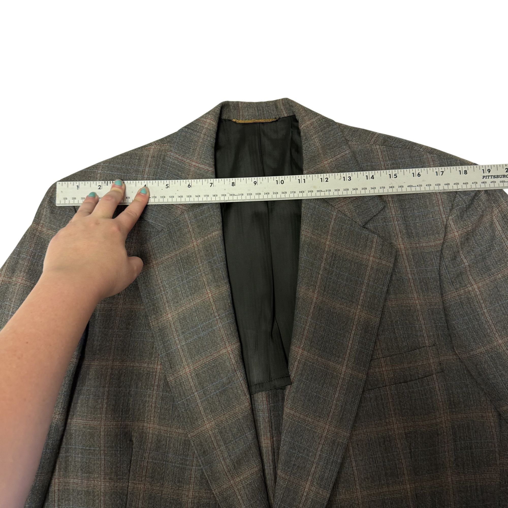 Hart Schaffner Marx Vtg Hart Schaffner & Marx Silver Trumpeter Mod Sport Coat Size 42L - 10 Thumbnail