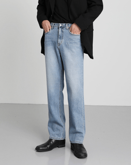 Japanese Brand × Jean Men's light blue loose straight jeans y2k Size US 32 / EU 48 - 2 Thumbnail