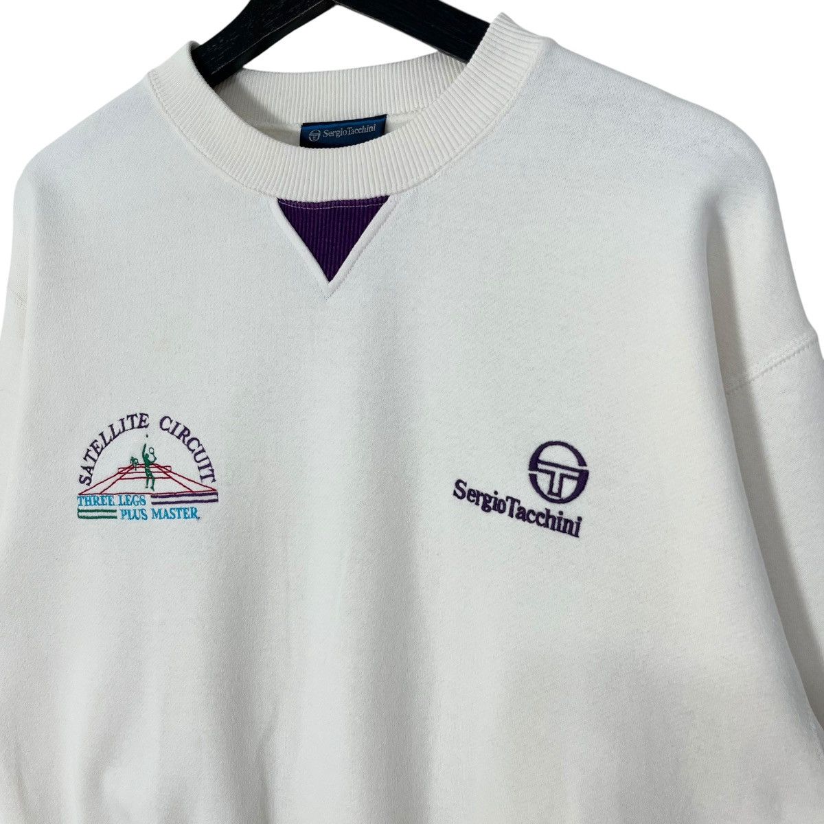 Sergio Tacchini × Vintage Vintage 90s Sergio Tacchini Sweatshirt Size US L / EU 52-54 / 3 - 2 Thumbnail
