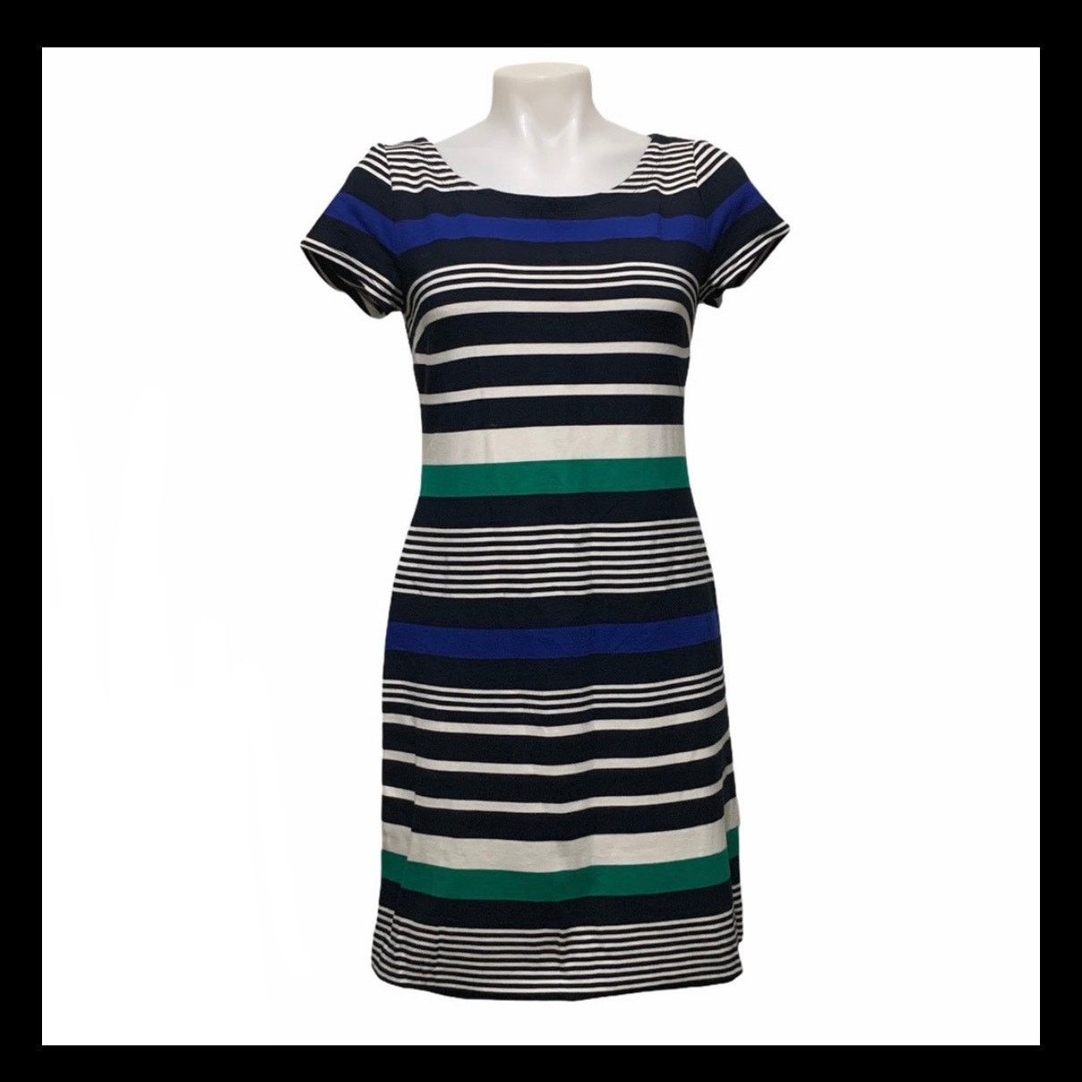 Banana Republic Banana Republic Multi Stripe Ponte Knit Sheath Dress 4 Size S / US 4 / IT 40 - 2 Thumbnail