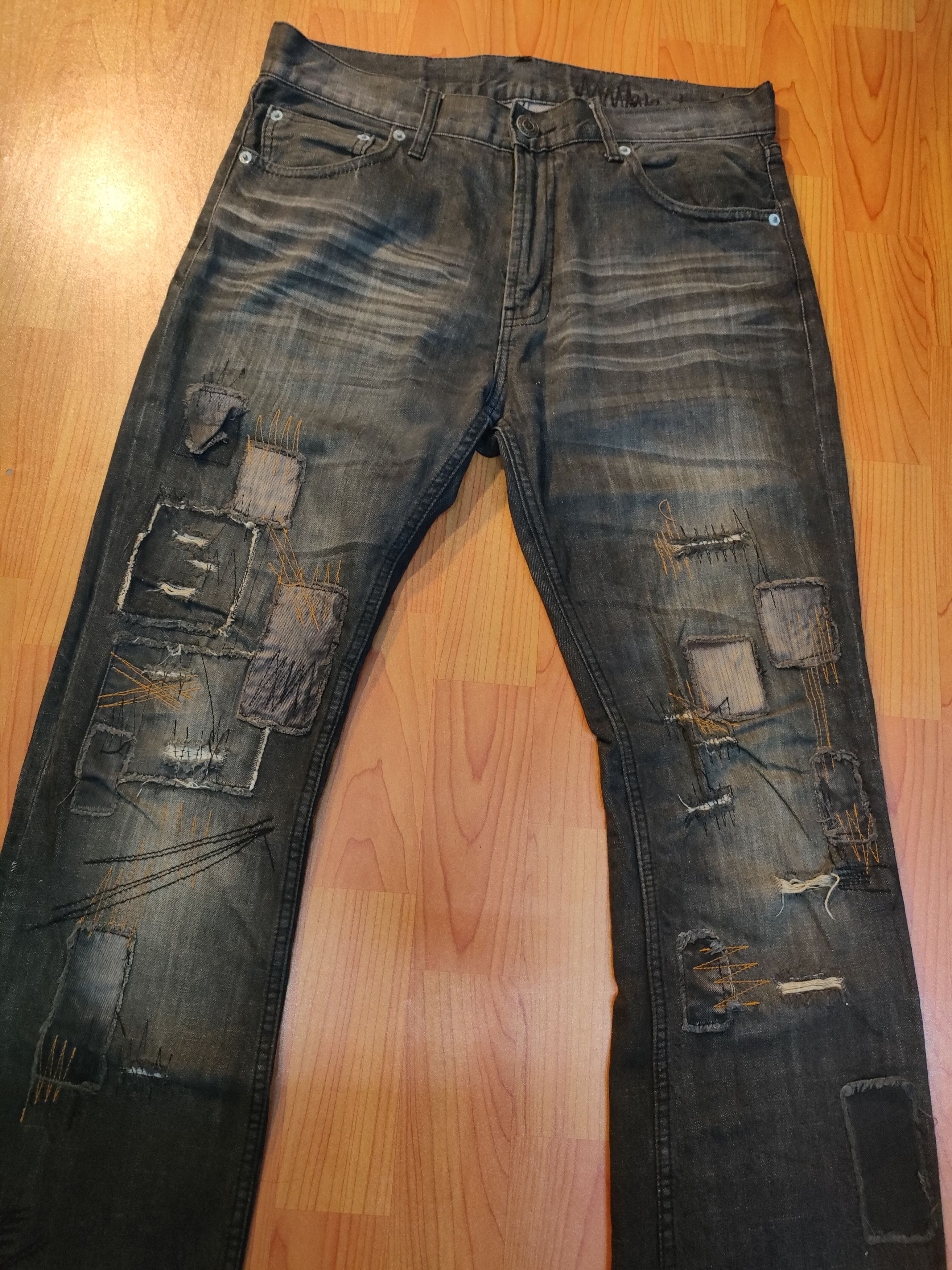 If Six Was Nine Flare🔥🔥 Distressed Designer Style Size US 33 - 4 Thumbnail