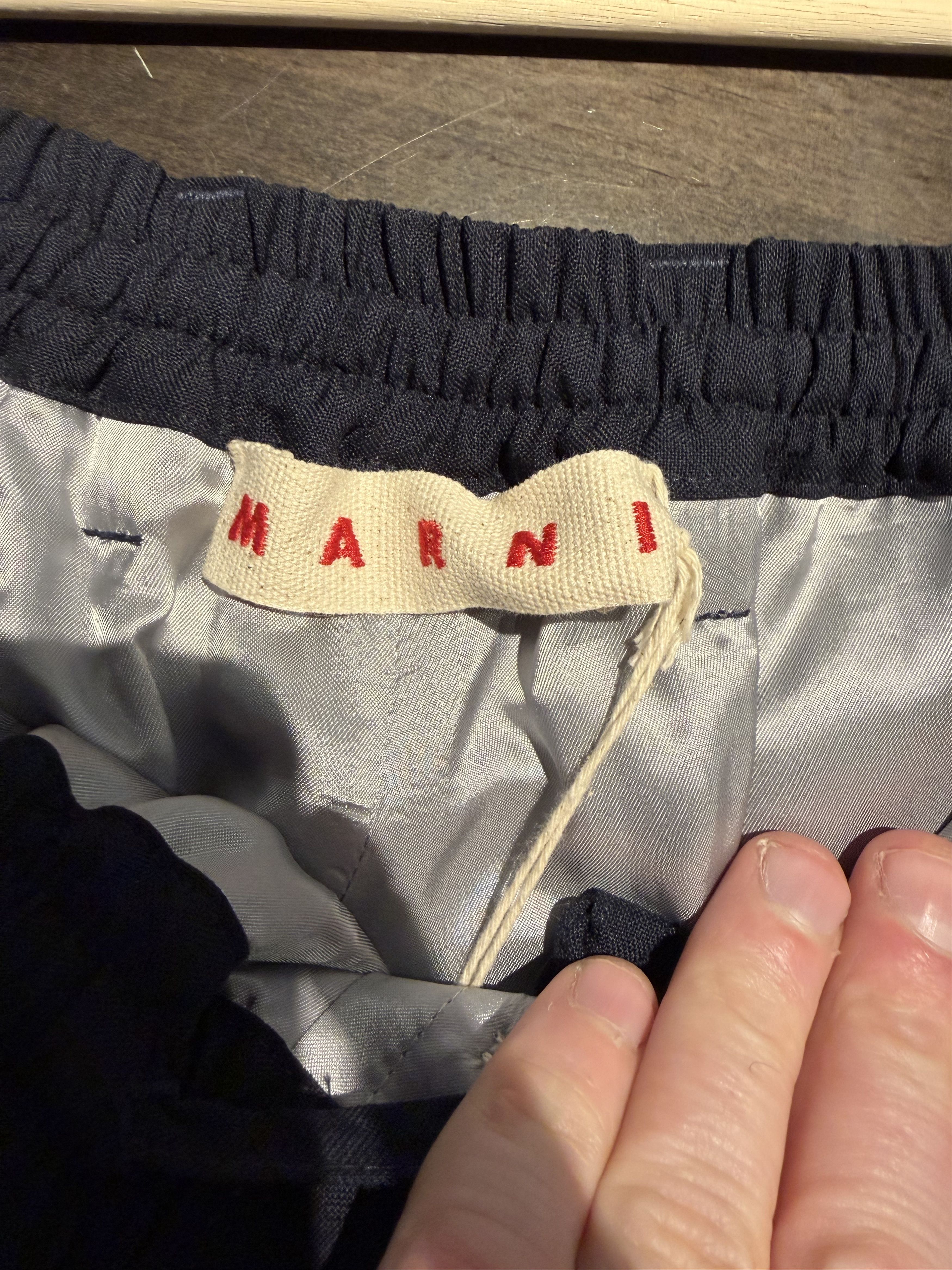 Marni MARNI TROPICAL WOOL ELASTIC WASIT PANTS Size US 32 / EU 48 - 10 Thumbnail