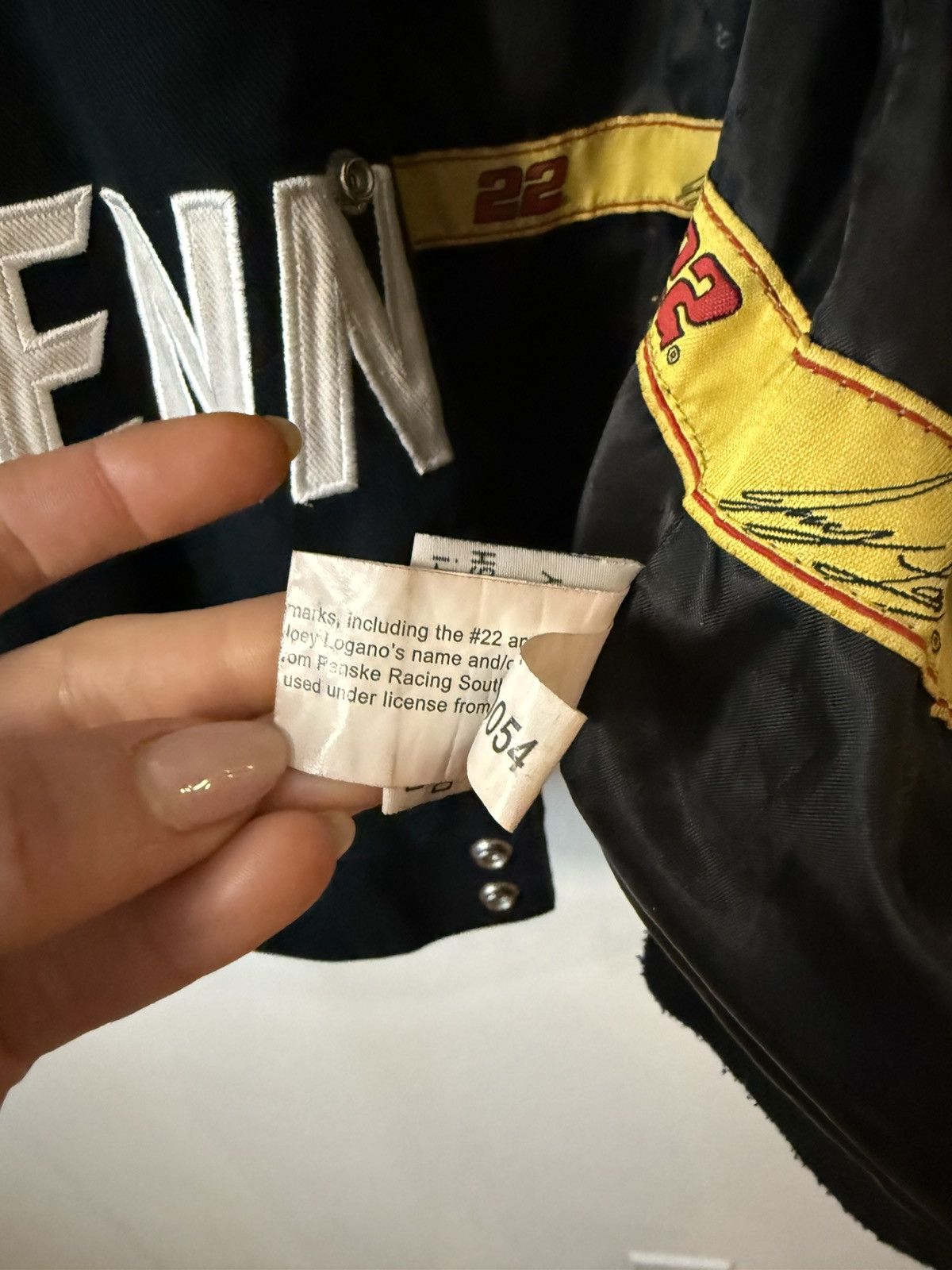 JH Design × NASCAR Vintage NASCAR Bomber Jacket – Black, Patches, Racing Size US L / EU 52-54 / 3 - 6 Thumbnail