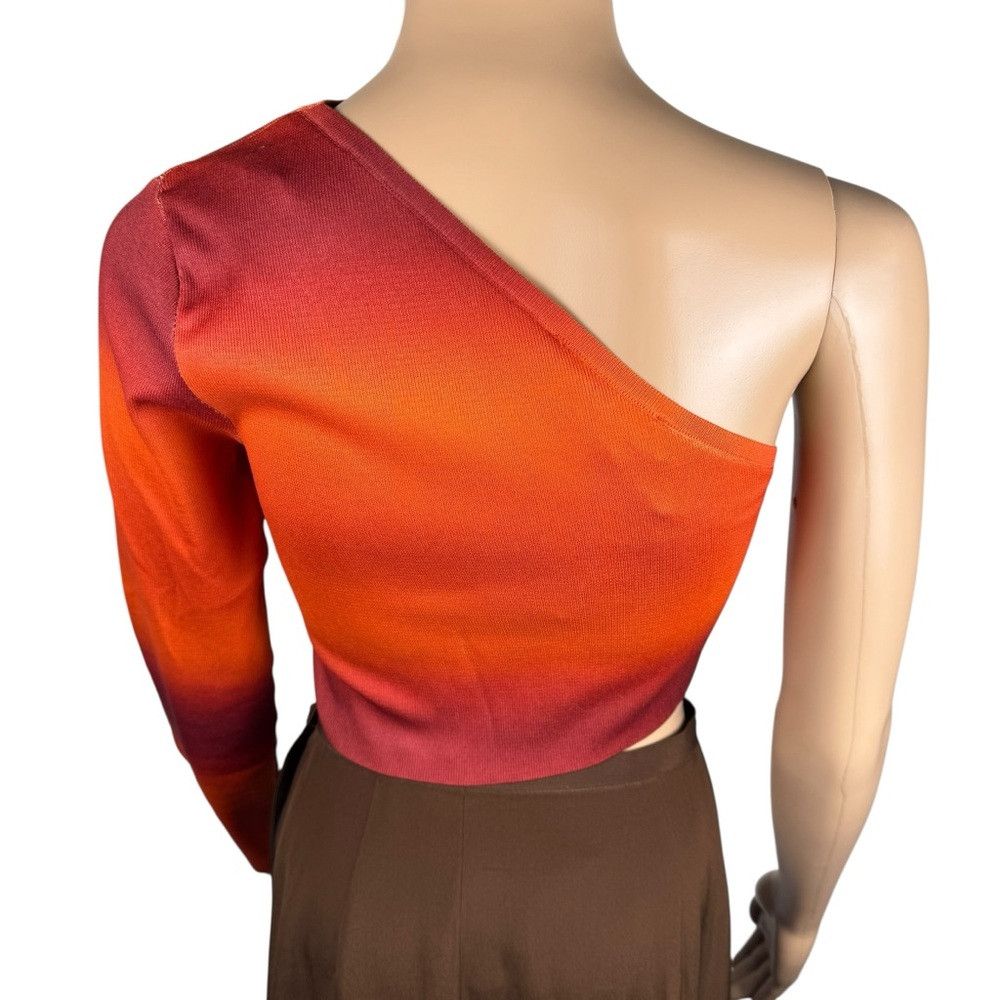 Zara NWT New Zara Asymmetrical Orange Ombre Knit Top Size M Size M / US 6-8 / IT 42-44 - 4 Thumbnail