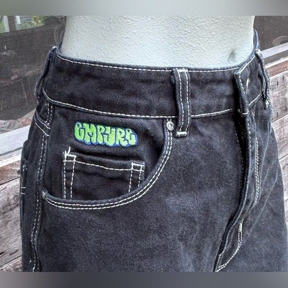 Empyre Vintage 90s Empyre Tori Black Loose Raver Carpenter Jeans Size 28" / US 6 / IT 42 - 2 Thumbnail