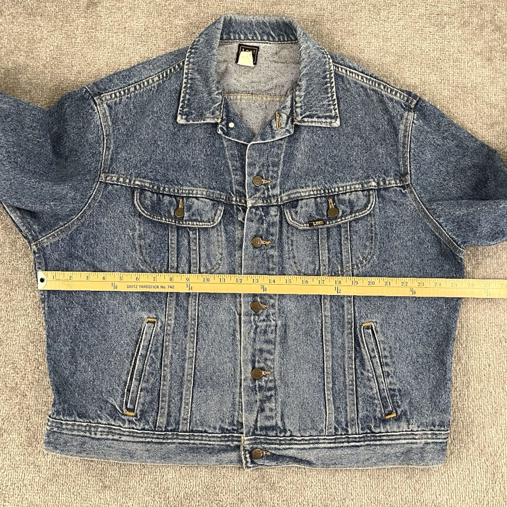 Lee VINTAGE LEE Denim Trucker Jacket Adult XL Blue "Riders" 80s Classic Workwear Mens Size US 36 / EU 52 - 5 Thumbnail