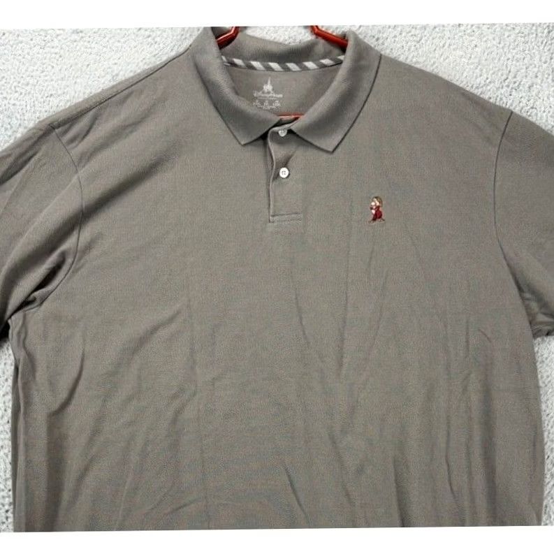 Disney Disney Parks Polo Shirt Mens 2XL Grey Casual Rugby Grumpy Logo Knit Short Sleeve Size US XXL / EU 58 / 5 - 2 Thumbnail