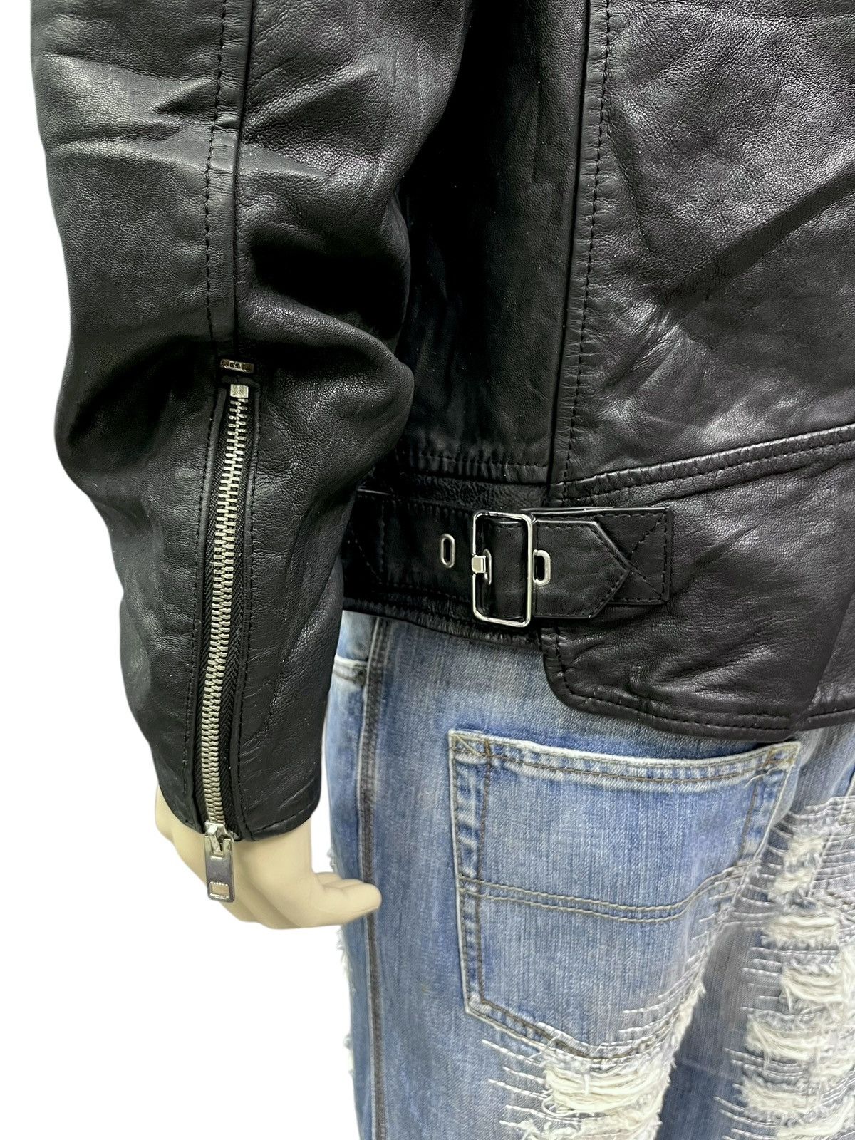 Diesel 🔥FYE💥Diesel “Silence/Noise” Moto Leather Jacket Rare Size US M / EU 48-50 / 2 - 5 Thumbnail