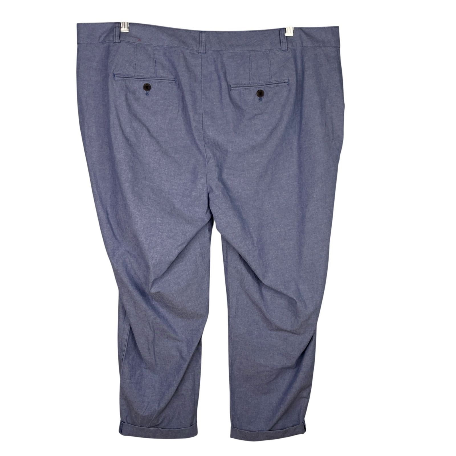 Other Talbots Plus Womens Pants 18W Light Blue Cotton Lightweight Size 40" / US 18 - 2 Thumbnail