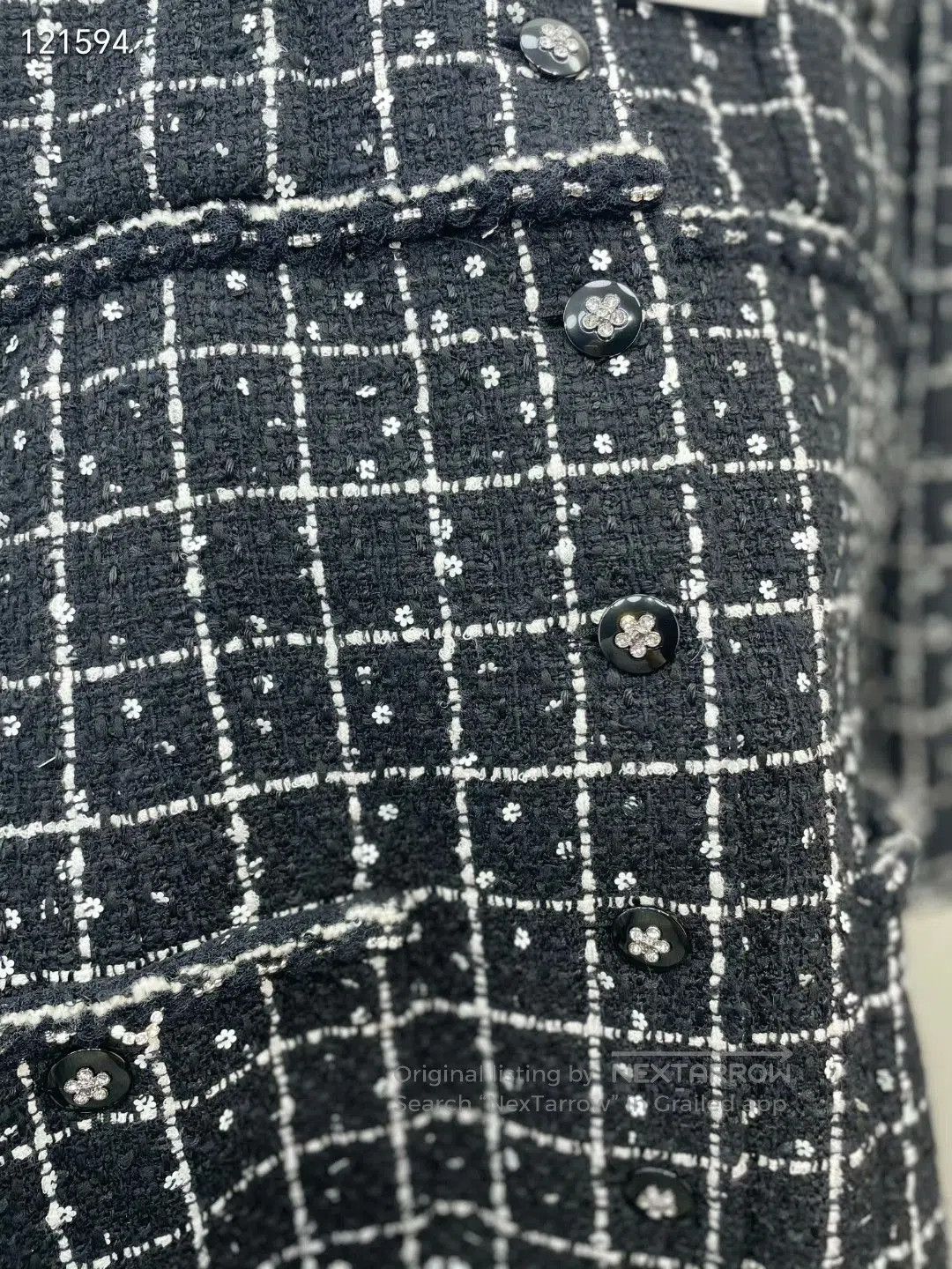 Chanel Chanel Floral Sequin Plaid Dress Coat. Size XS / US 0-2 / IT 36-38 - 5 Thumbnail