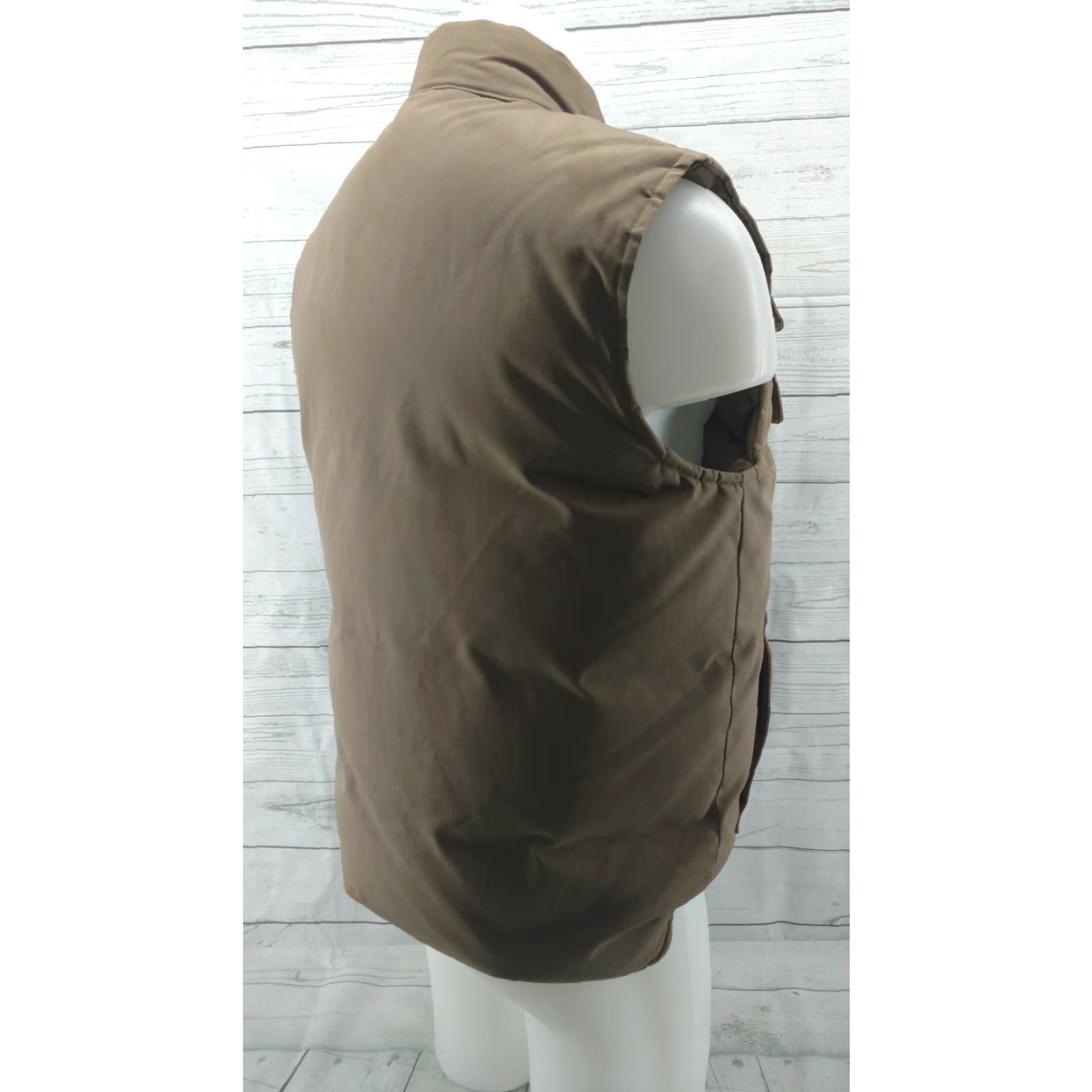 Schott Schott Men's Down Insulated Vest Tan Size Large Puffer Vest Goose Down, Regular, Snap Zip Closure, Front Pocket Marking Size US L / EU 52-54 / 3 - 6 Thumbnail